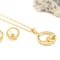 Attractive 14K Gold Vermeil Claddagh Gift Set For Women. Side View. - Gallery