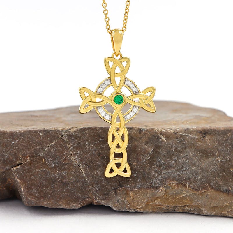 Gold Vermeil Filigree Celtic Cross