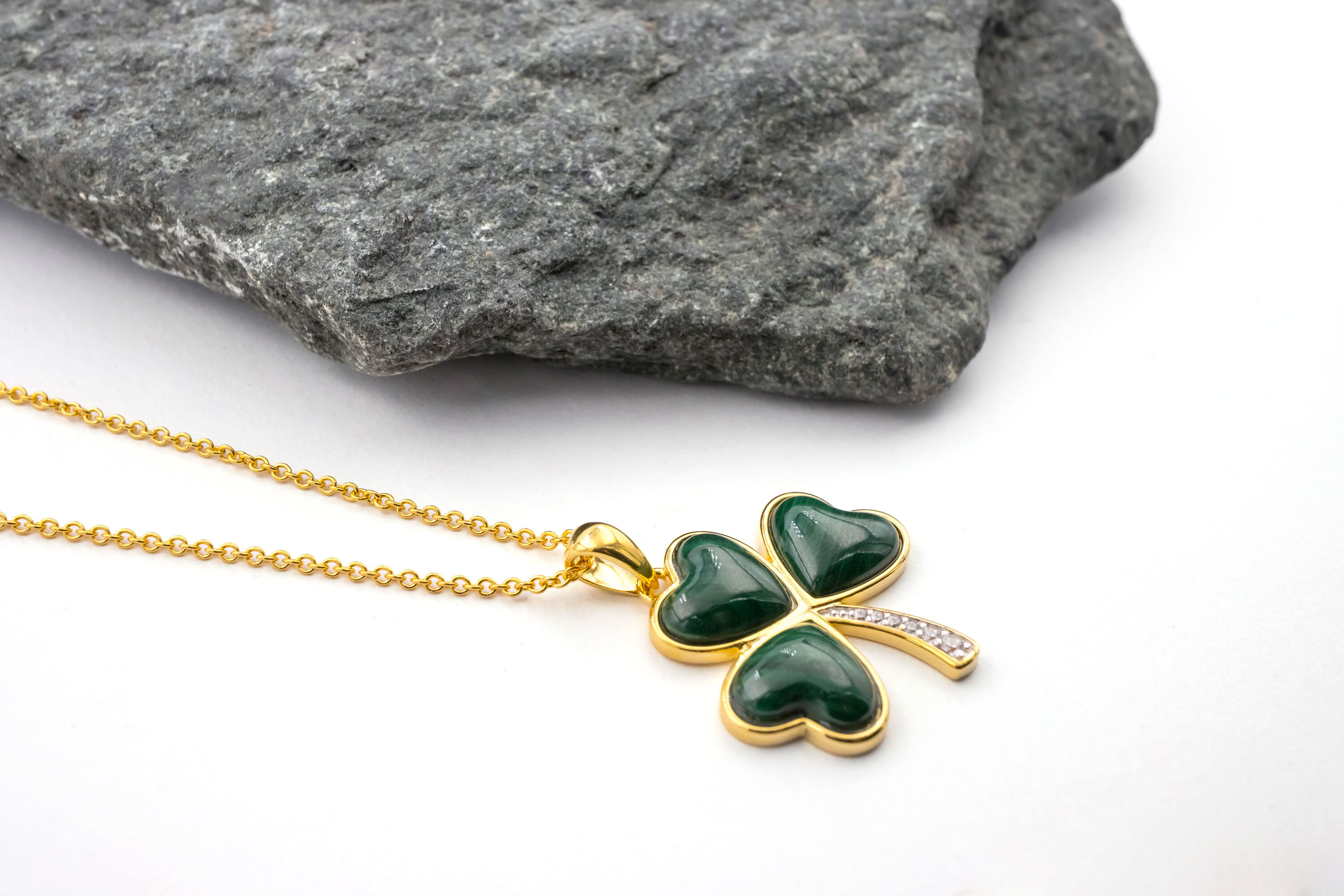 Irish Gold Vermeil Shamrock Gift Set For Women