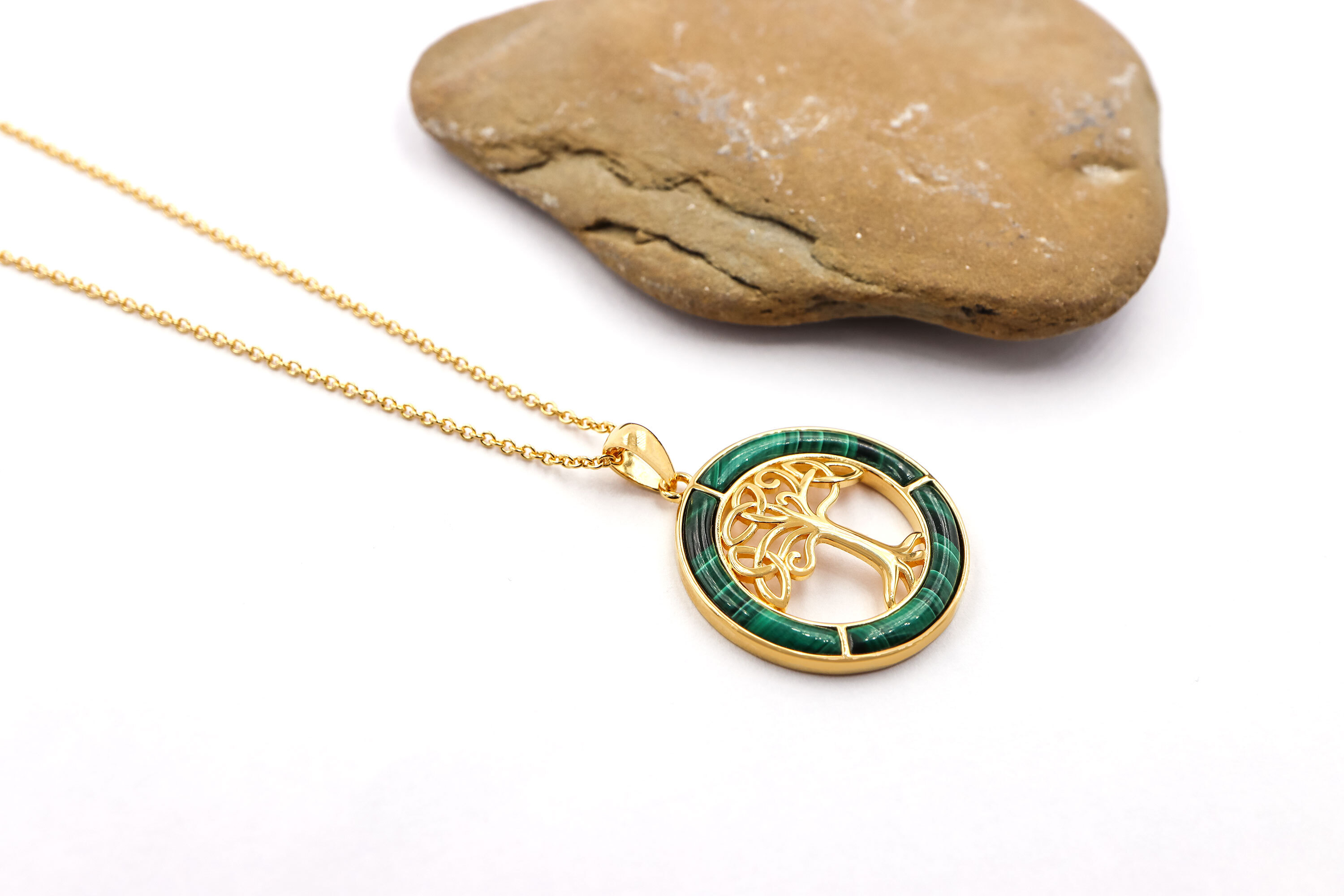Tree of Life - Shown with Gold Vermeil Light cable Chain
