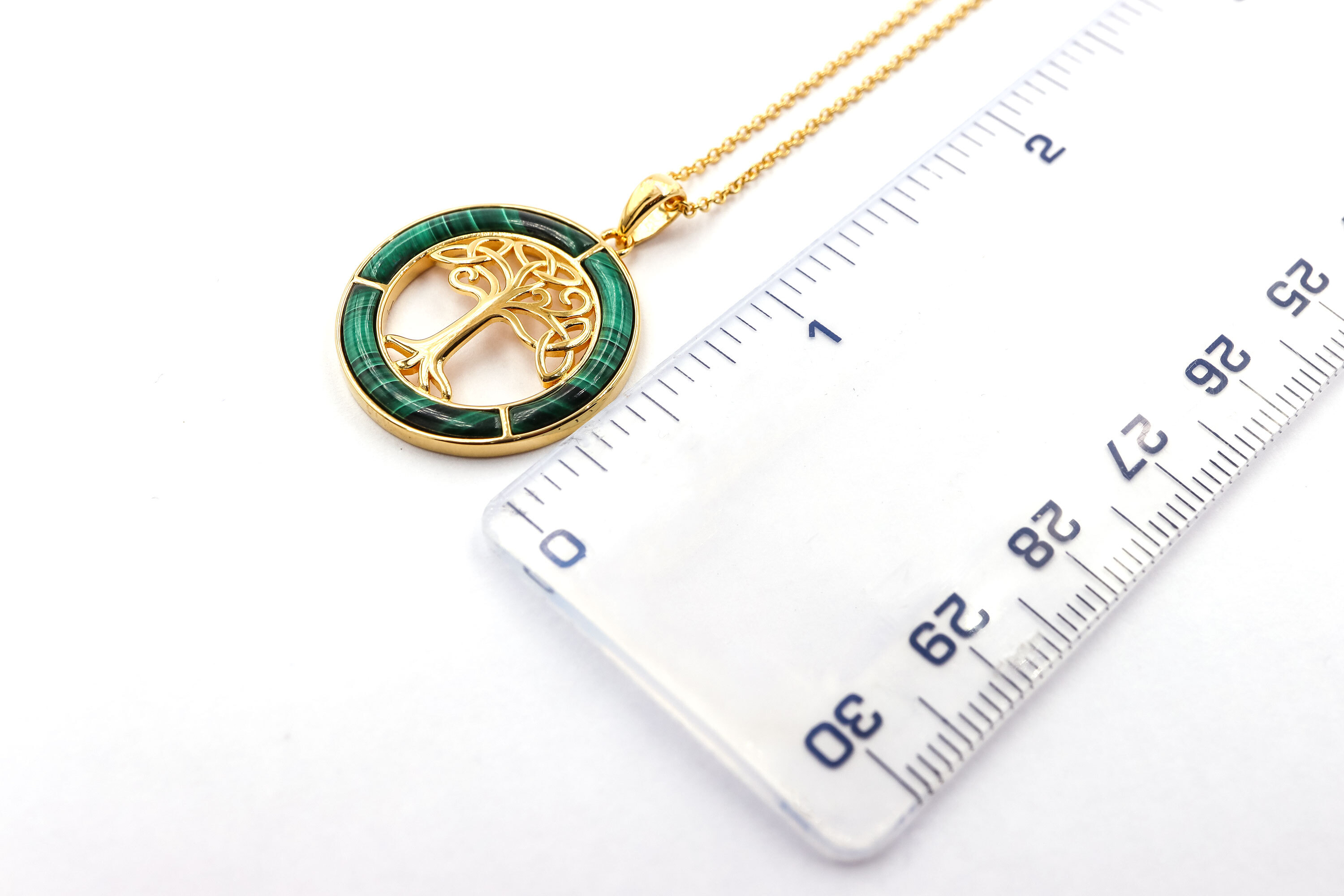 Womens Gold Vermeil Tree of Life Gift Set. Picture For Scale.