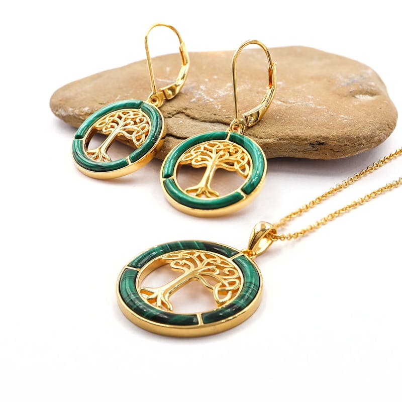 Gold Vermeil Tree of Life Necklace and Drop… | My Irish Jeweler