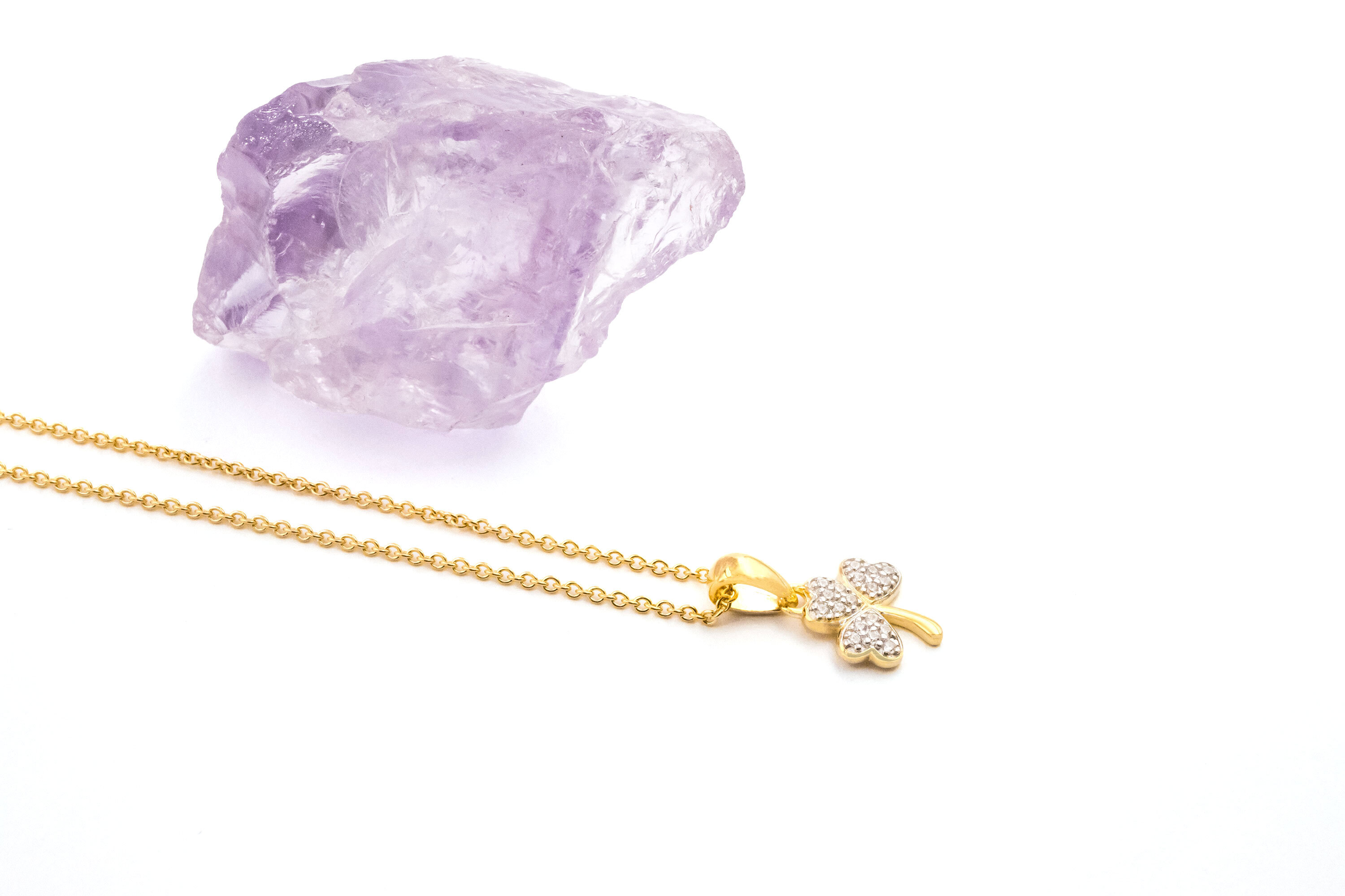 Womens Real 14K Gold Vermeil Shamrock Gift Set