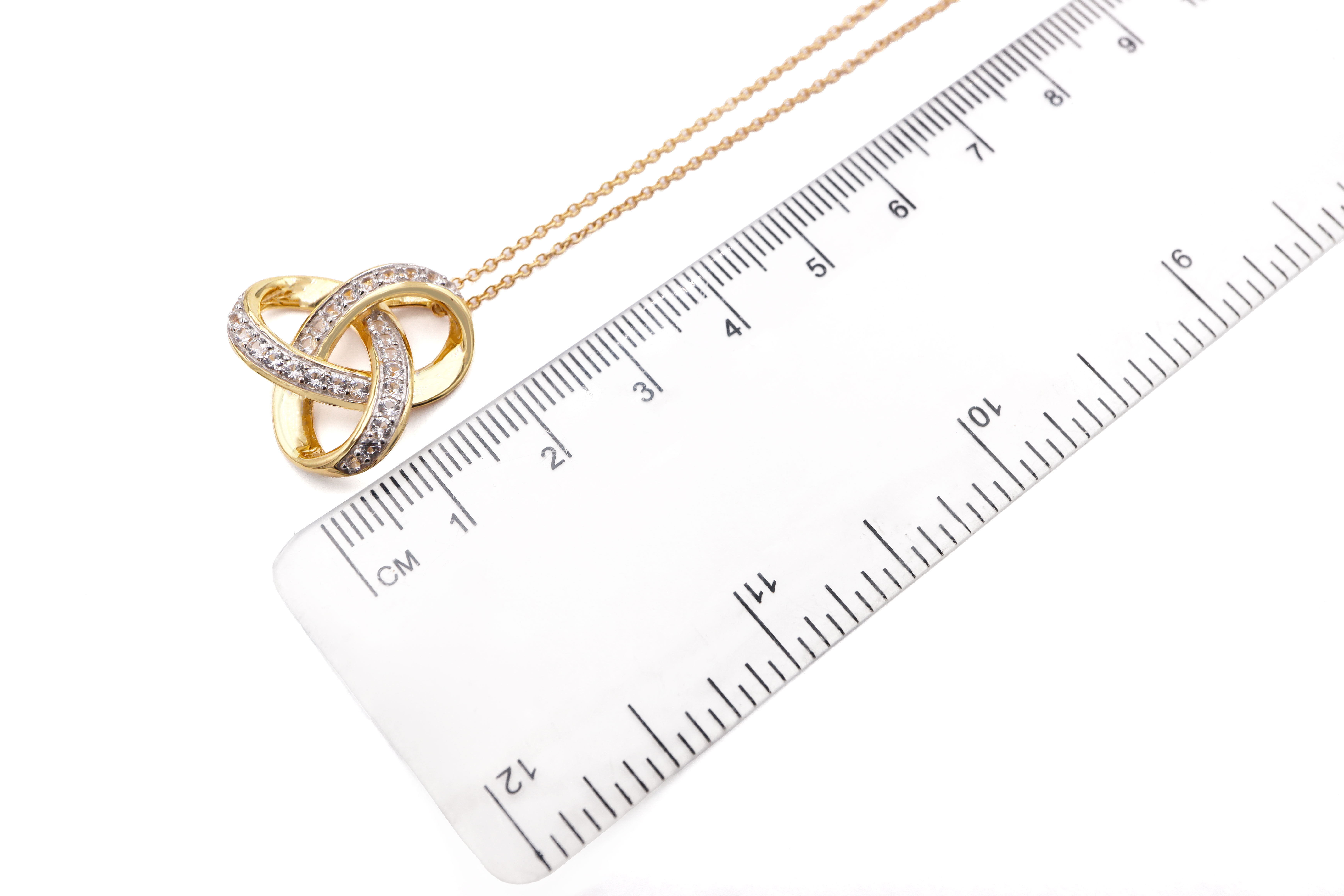 Gold Vermeil Trinity Knot Necklace Sku 25184 scale