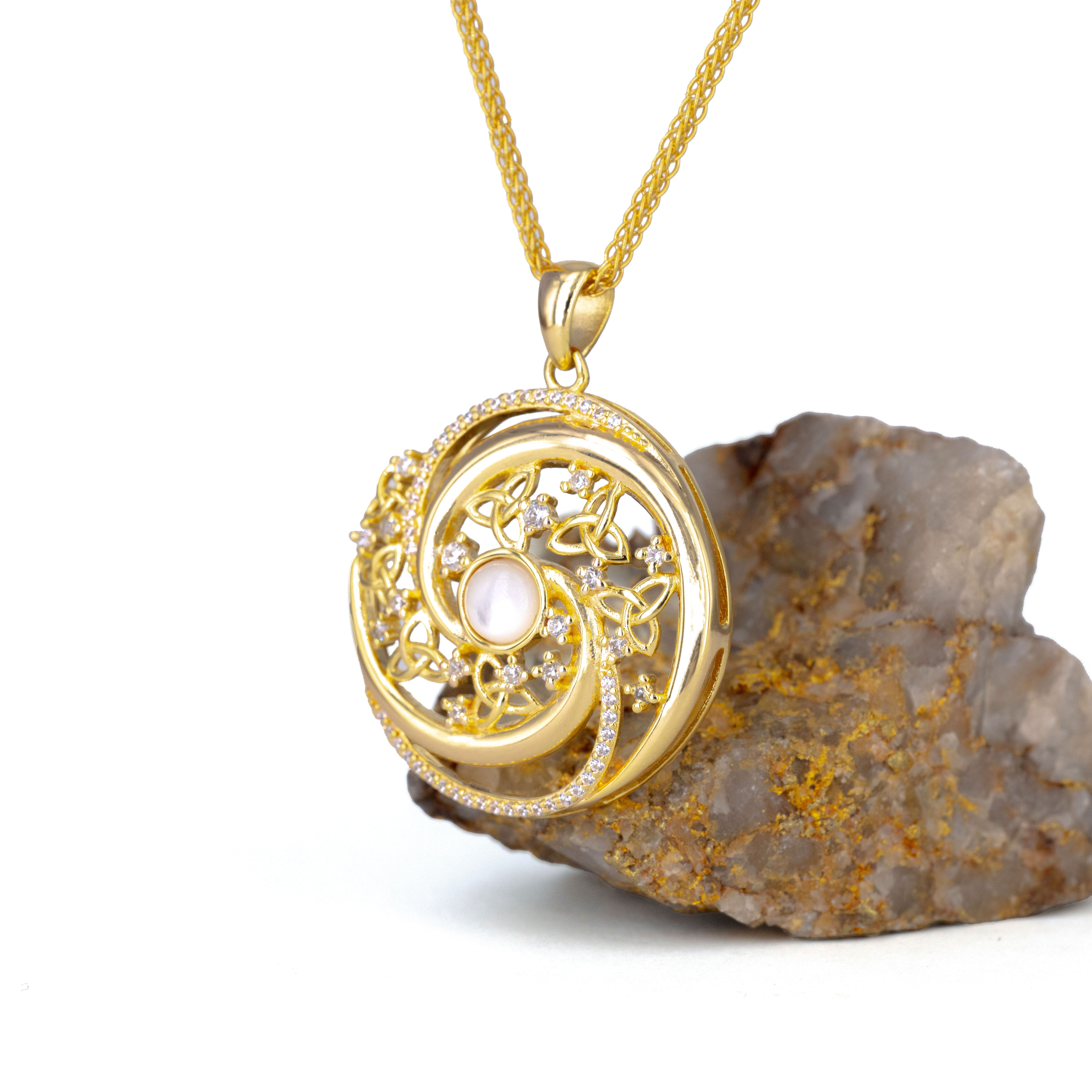 Gold Vermeil Trinity Knot Necklace