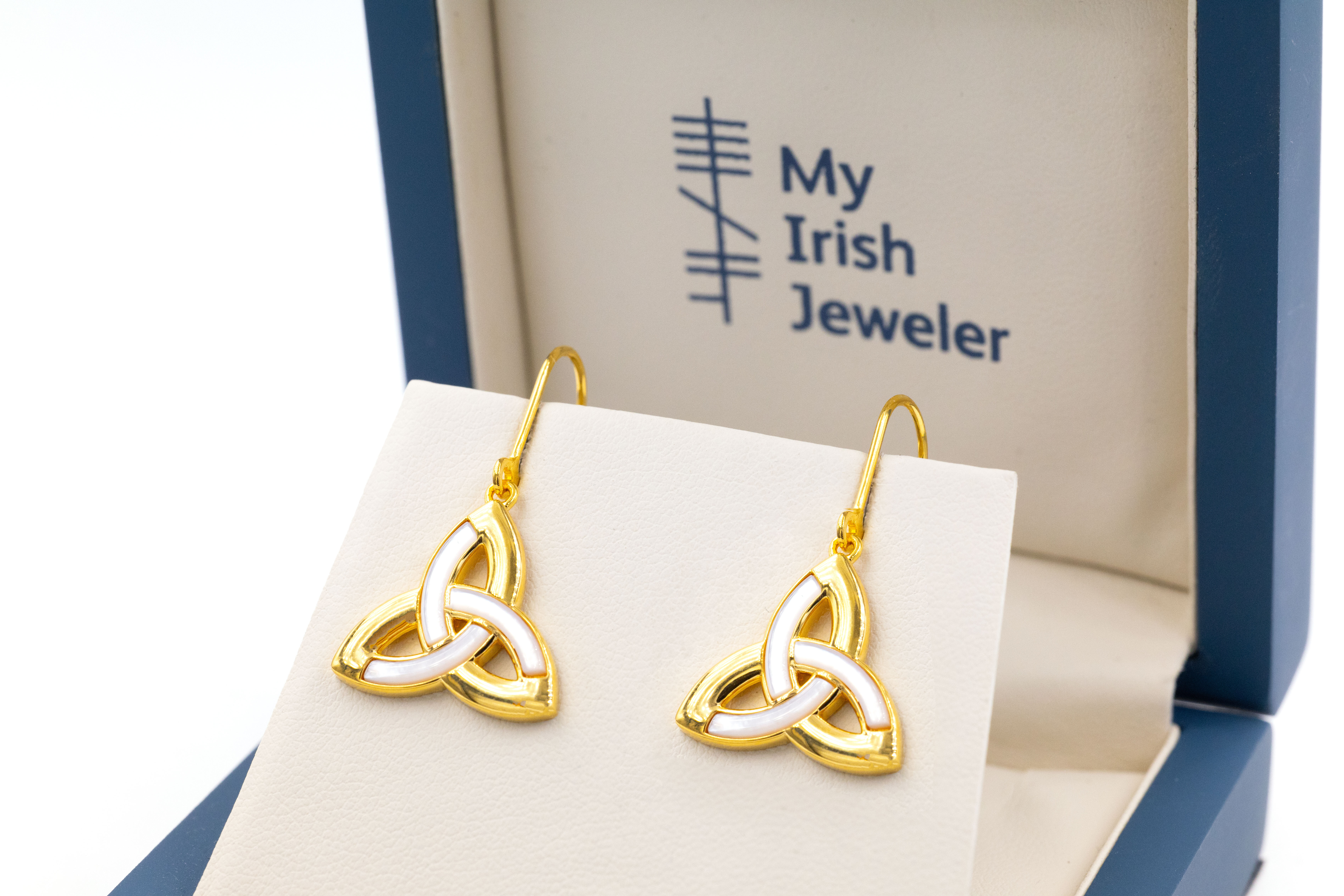 Striking Gold Vermeil Trinity Knot Earrings For Women. In Luxury Packaging.