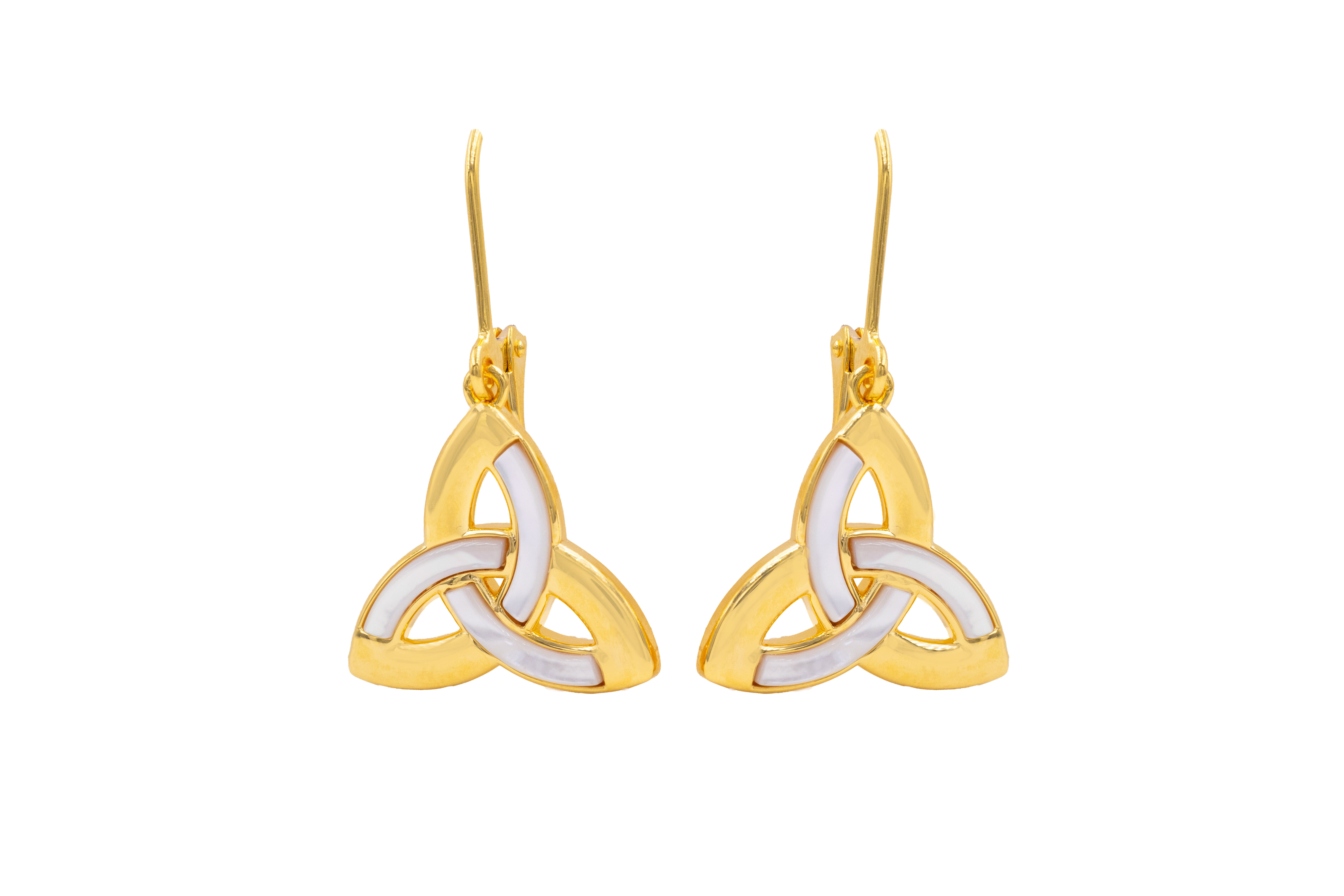 Striking Gold Vermeil Trinity Knot Earrings For Women