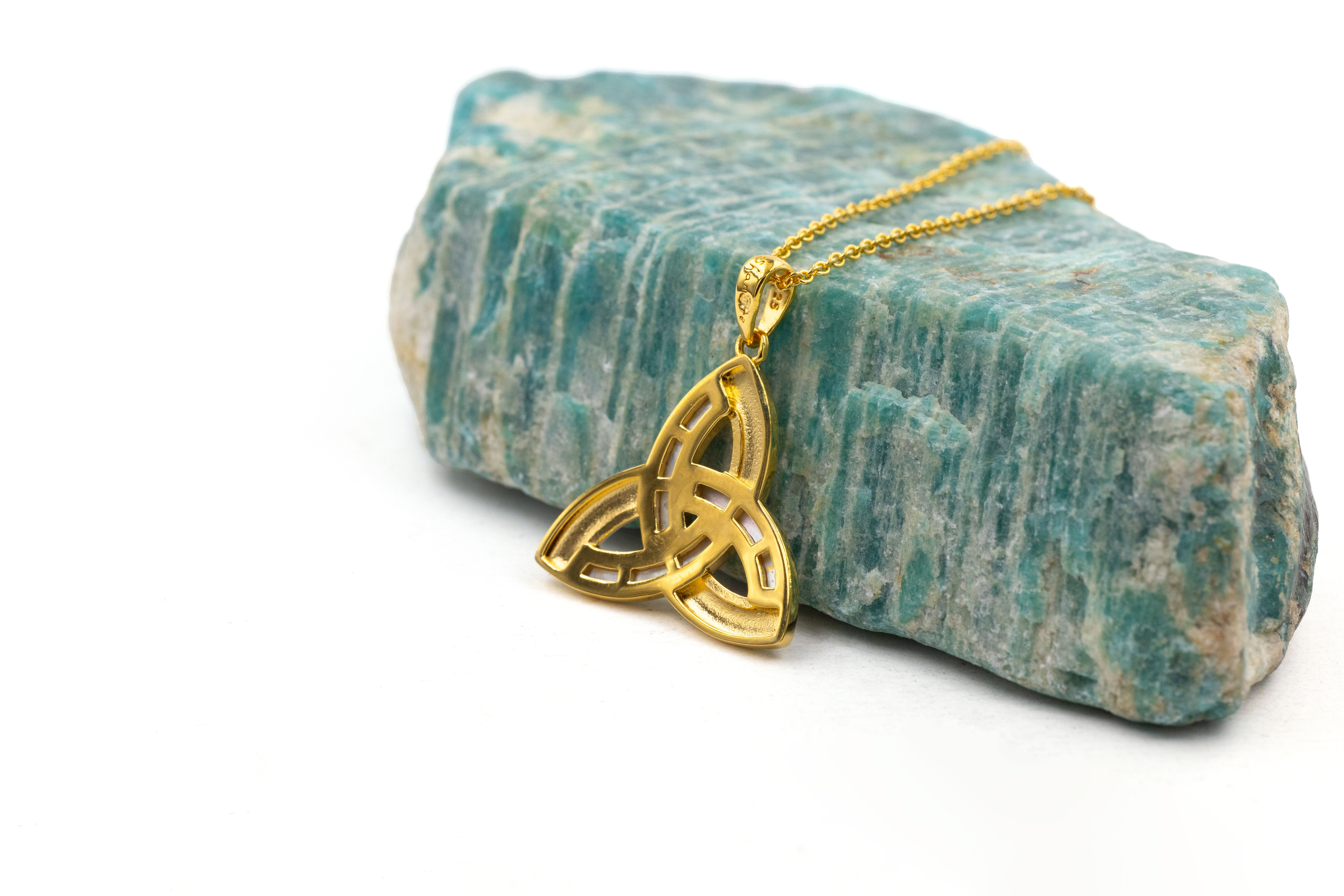 Genuine Gold Vermeil Trinity Knot Necklace For Women