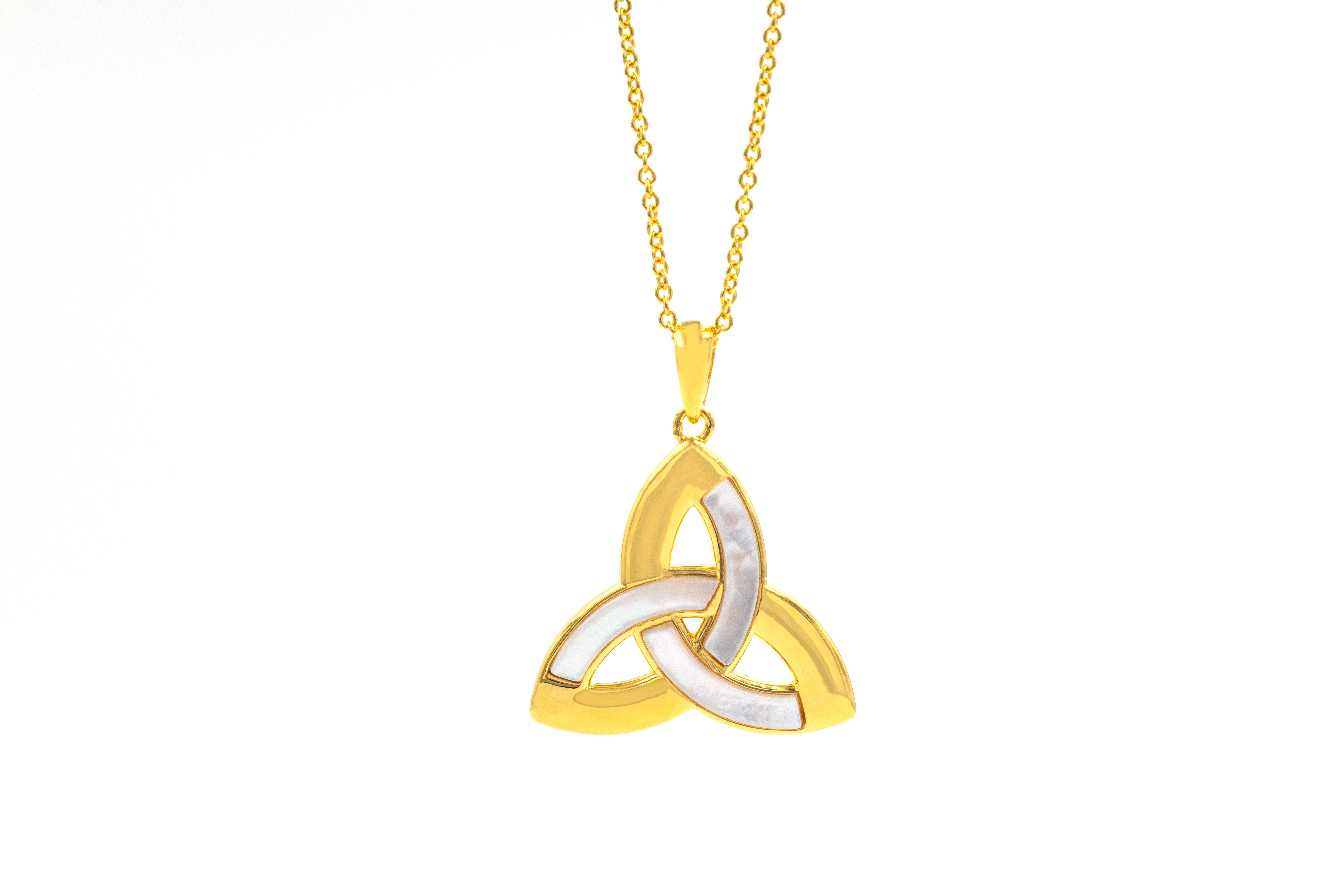 Authentic Gold Vermeil Trinity Knot Necklace For Women