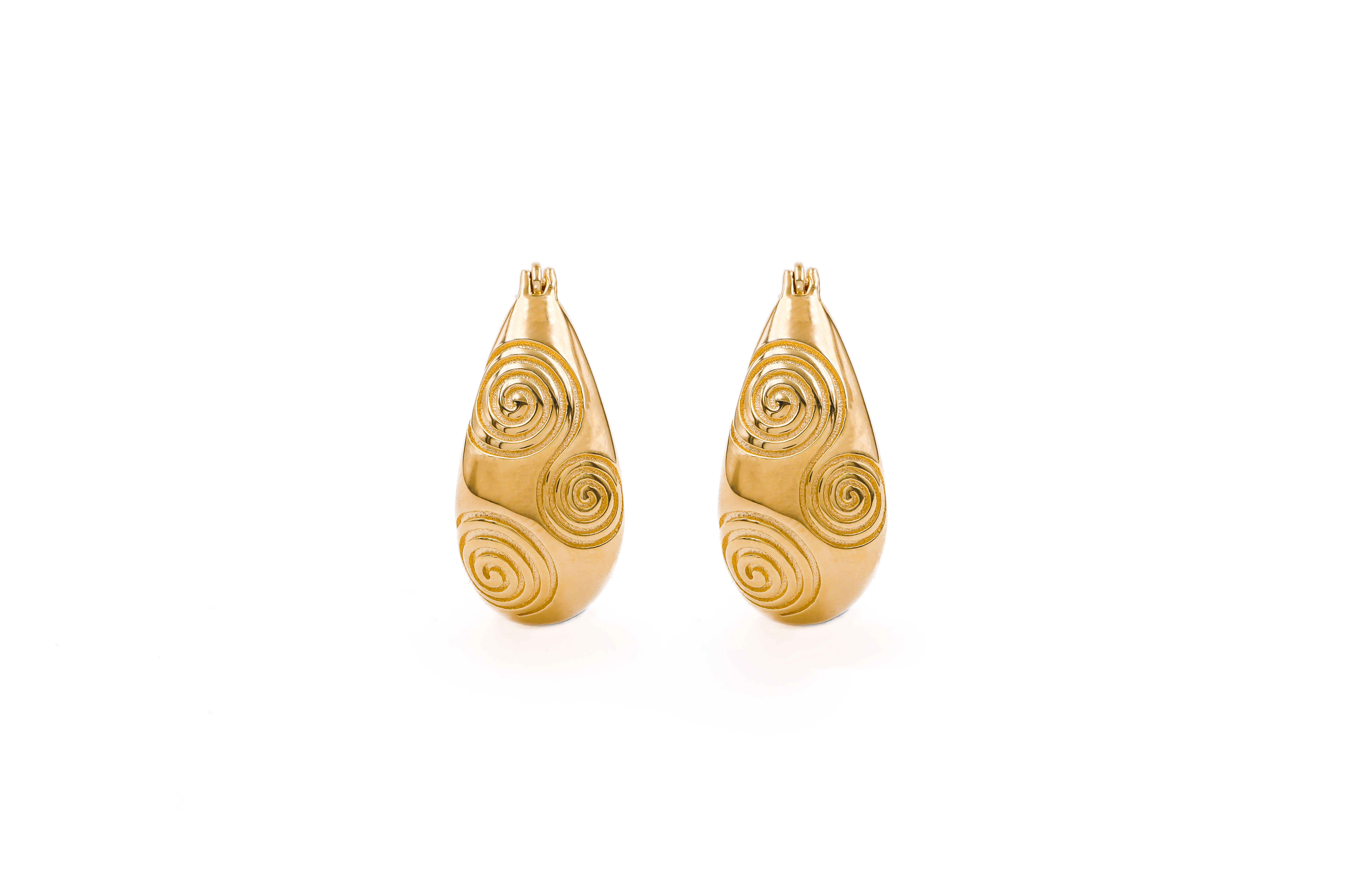 Gorgeous Gold Vermeil Newgrange Earrings For Women With a Polished Finish