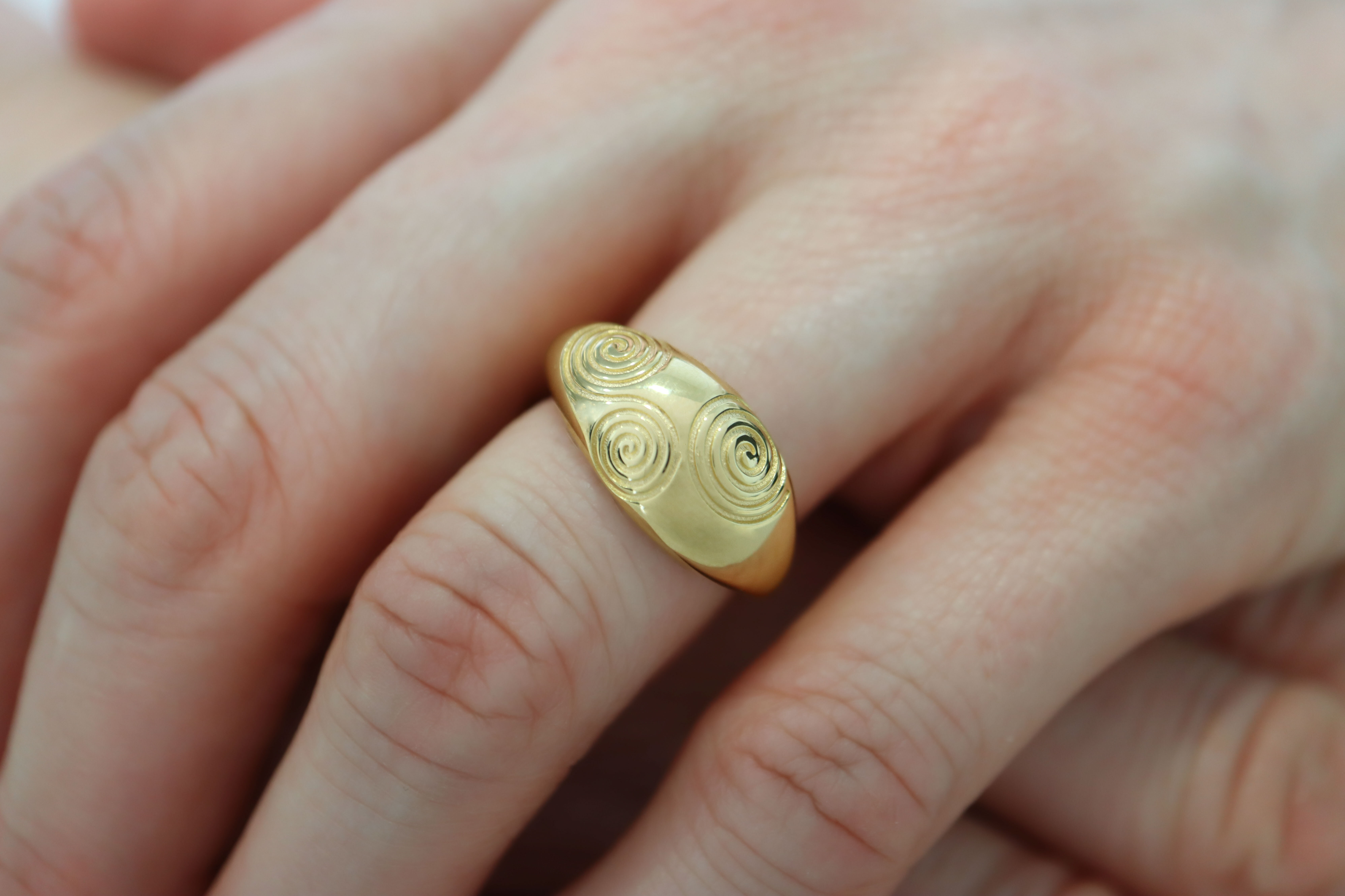 Gold Vermeil Triskele Ring Sku 25189 model