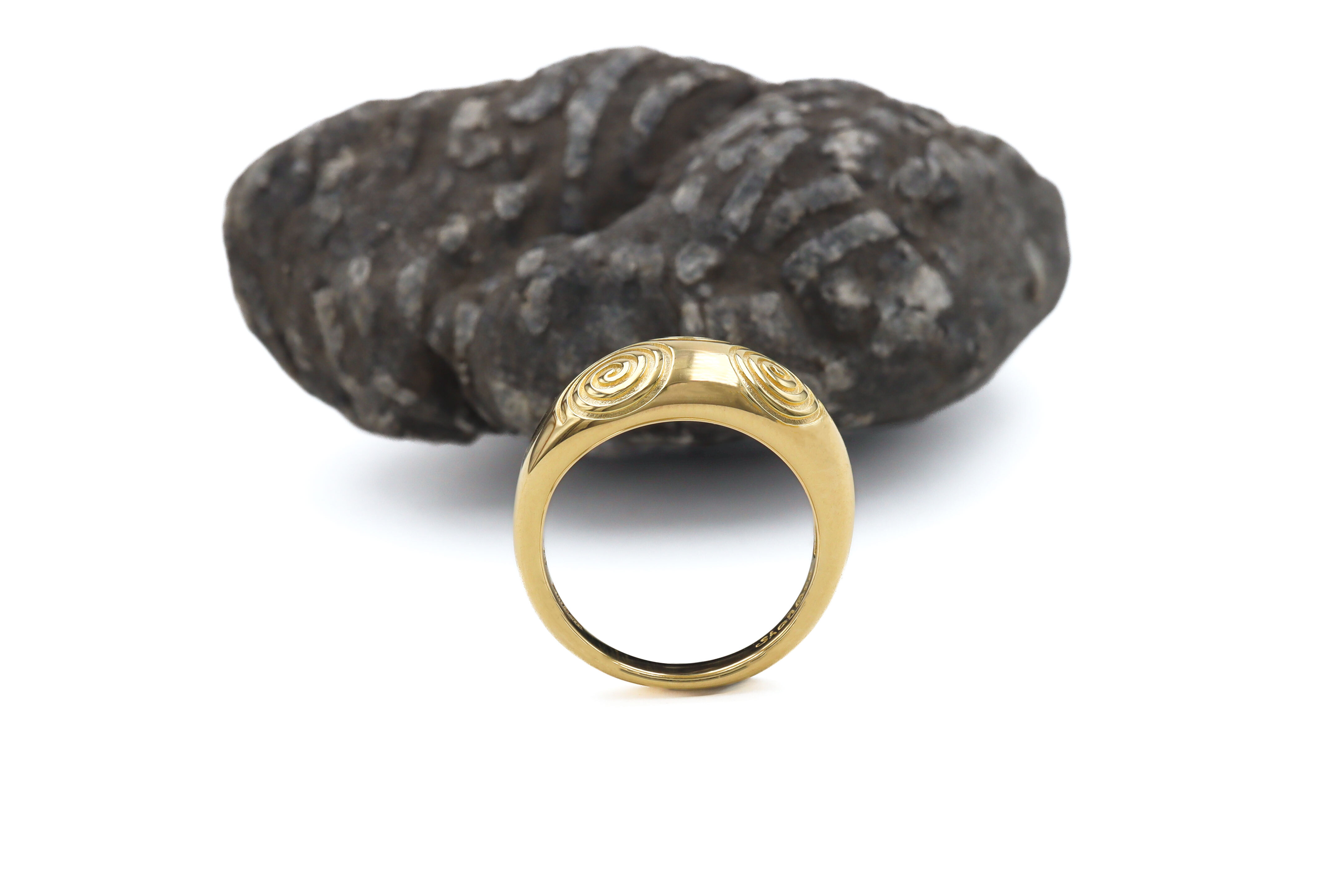 Gold Vermeil Triskele Ring Sku 25189 side 3