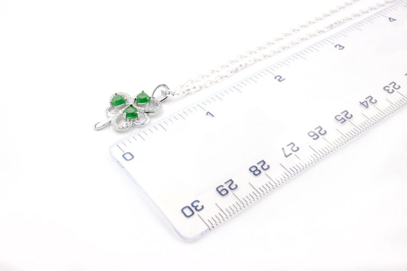 Authentic Sterling Silver Shamrock Gift Set For Women. Picture For Scale.