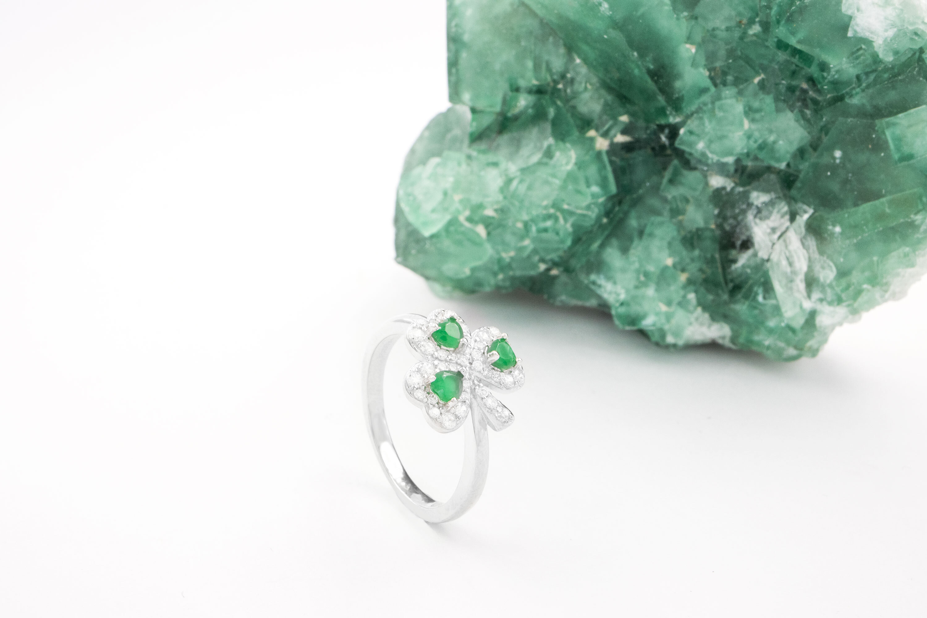 Womens Shamrock Gift Set in Real Sterling Silver