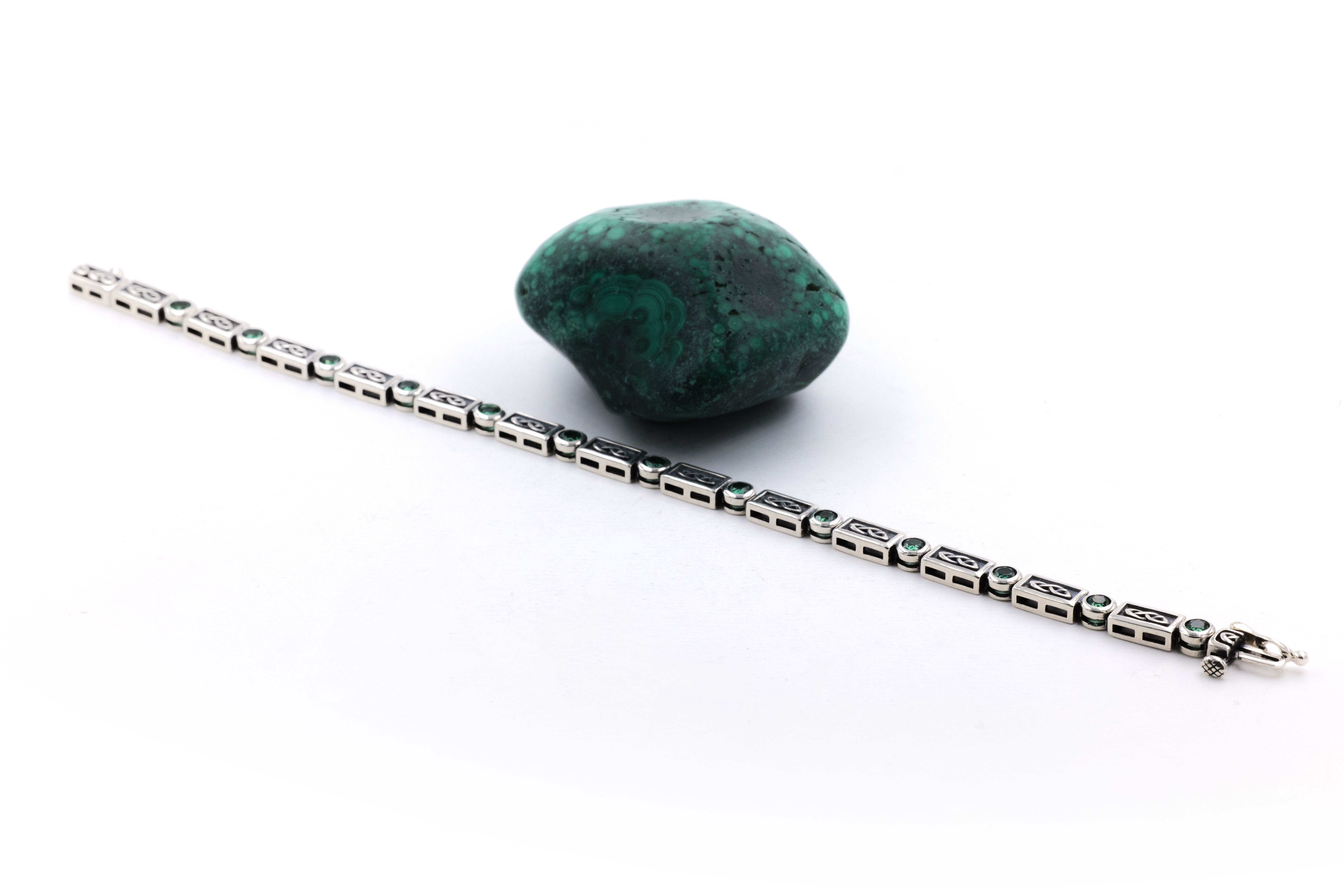 Womens Oxidized Celtic Knot Bracelet in Real Sterling Silver