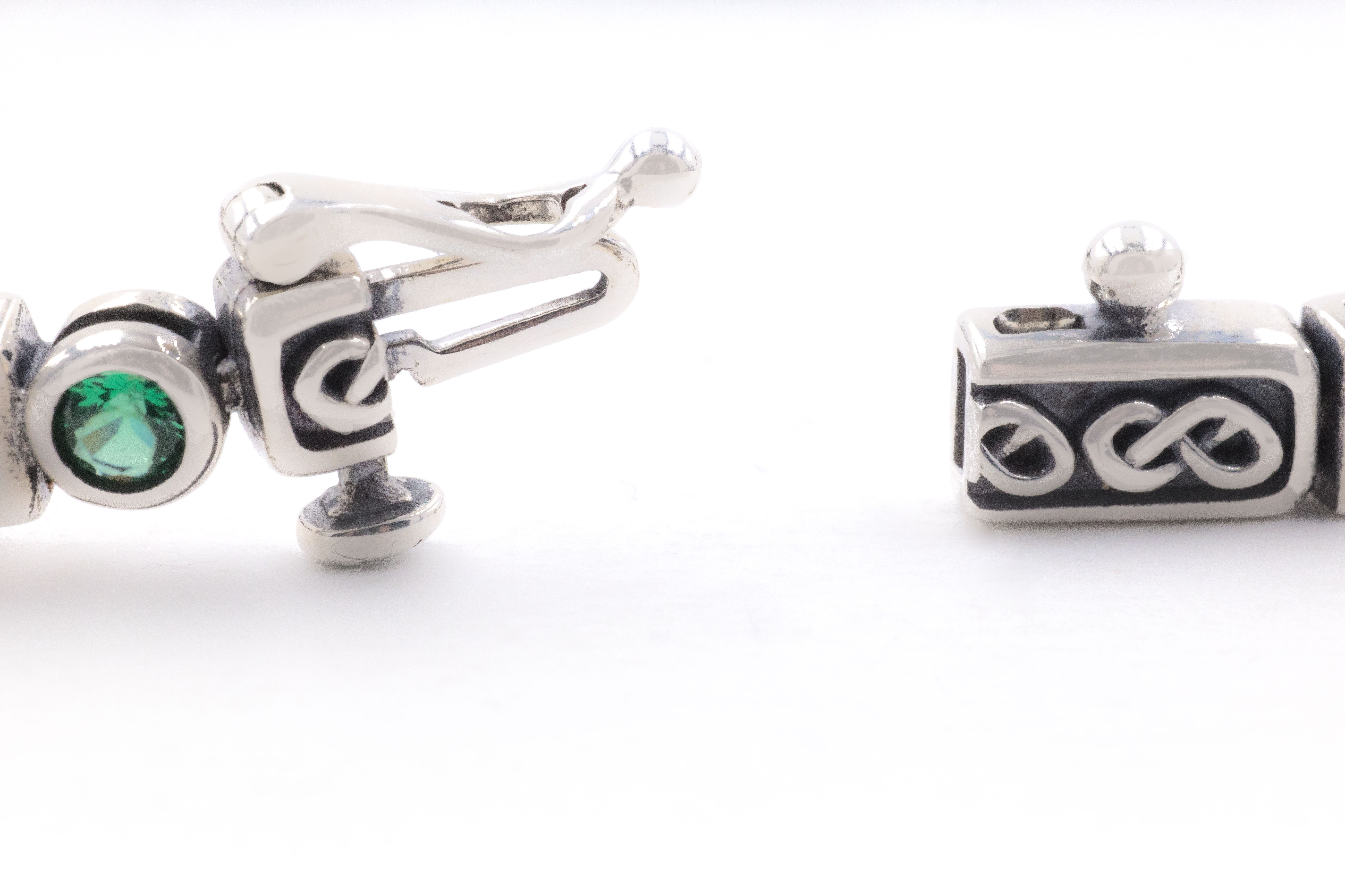 Attractive Sterling Silver Celtic Knot Bracelet For Women With a Oxidized Finish