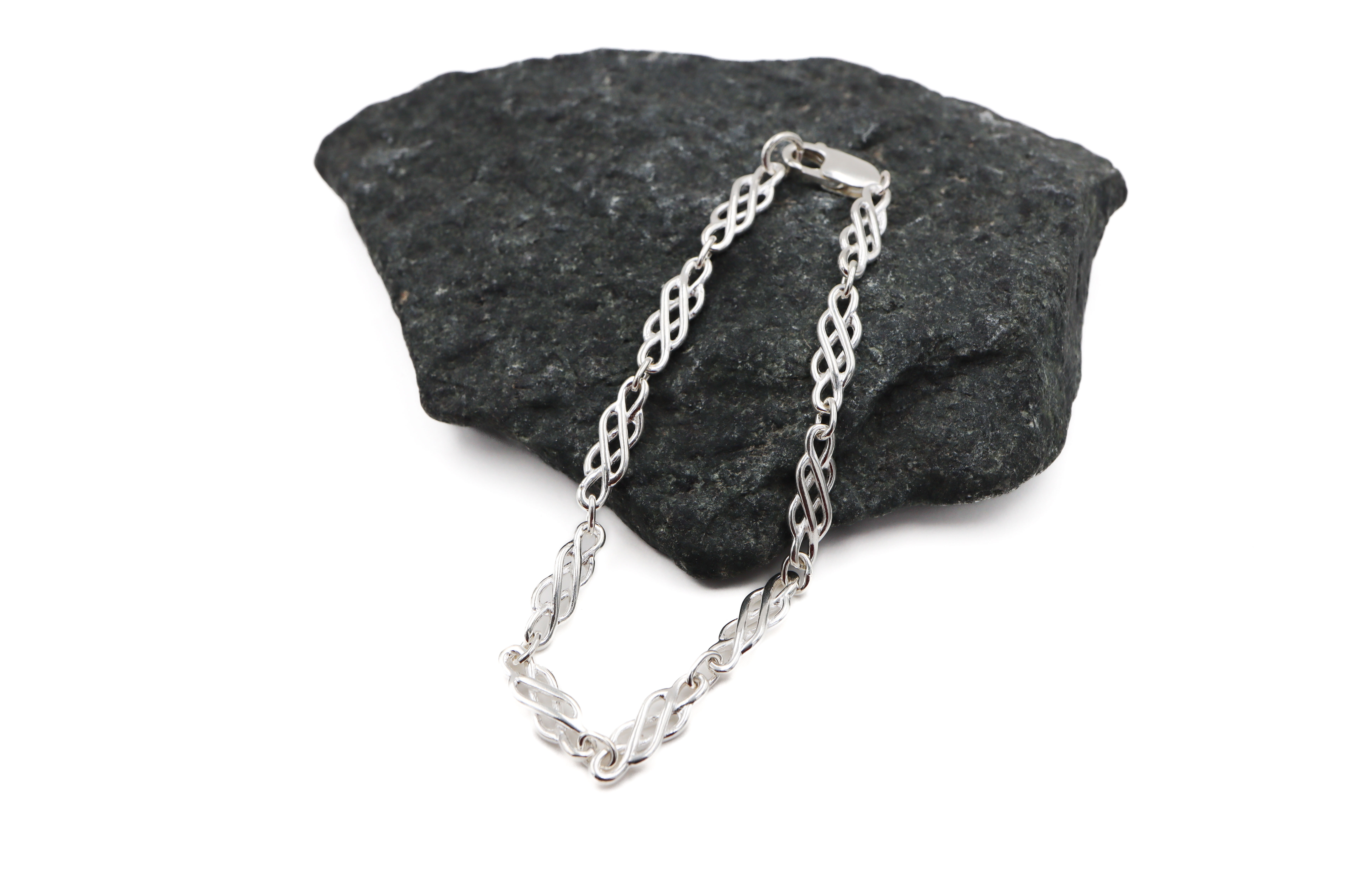 Womens Sterling Silver Celtic Knot Bracelet
