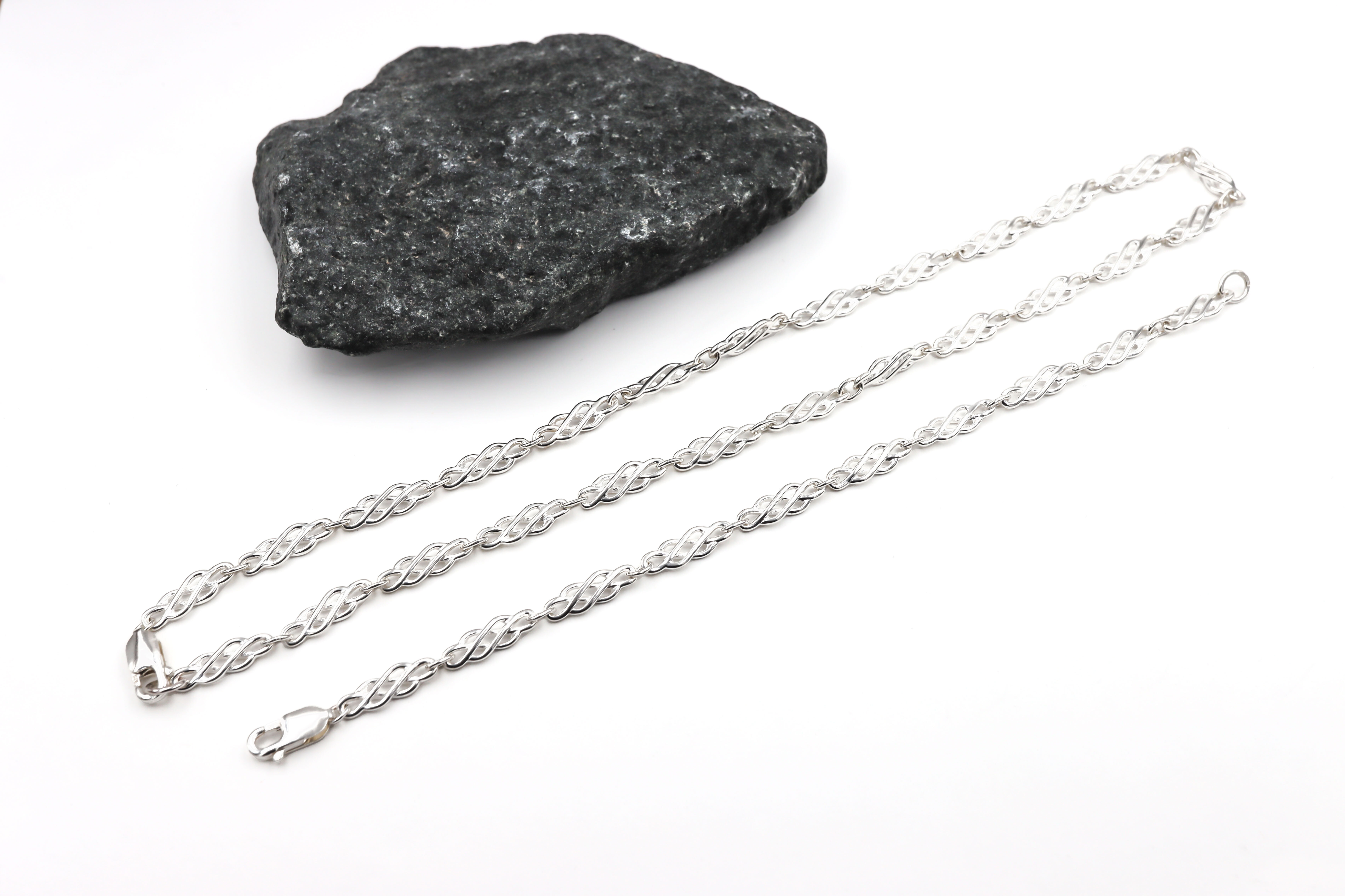 Authentic Sterling Silver Celtic Knot Necklace With a Polished Finish For Women