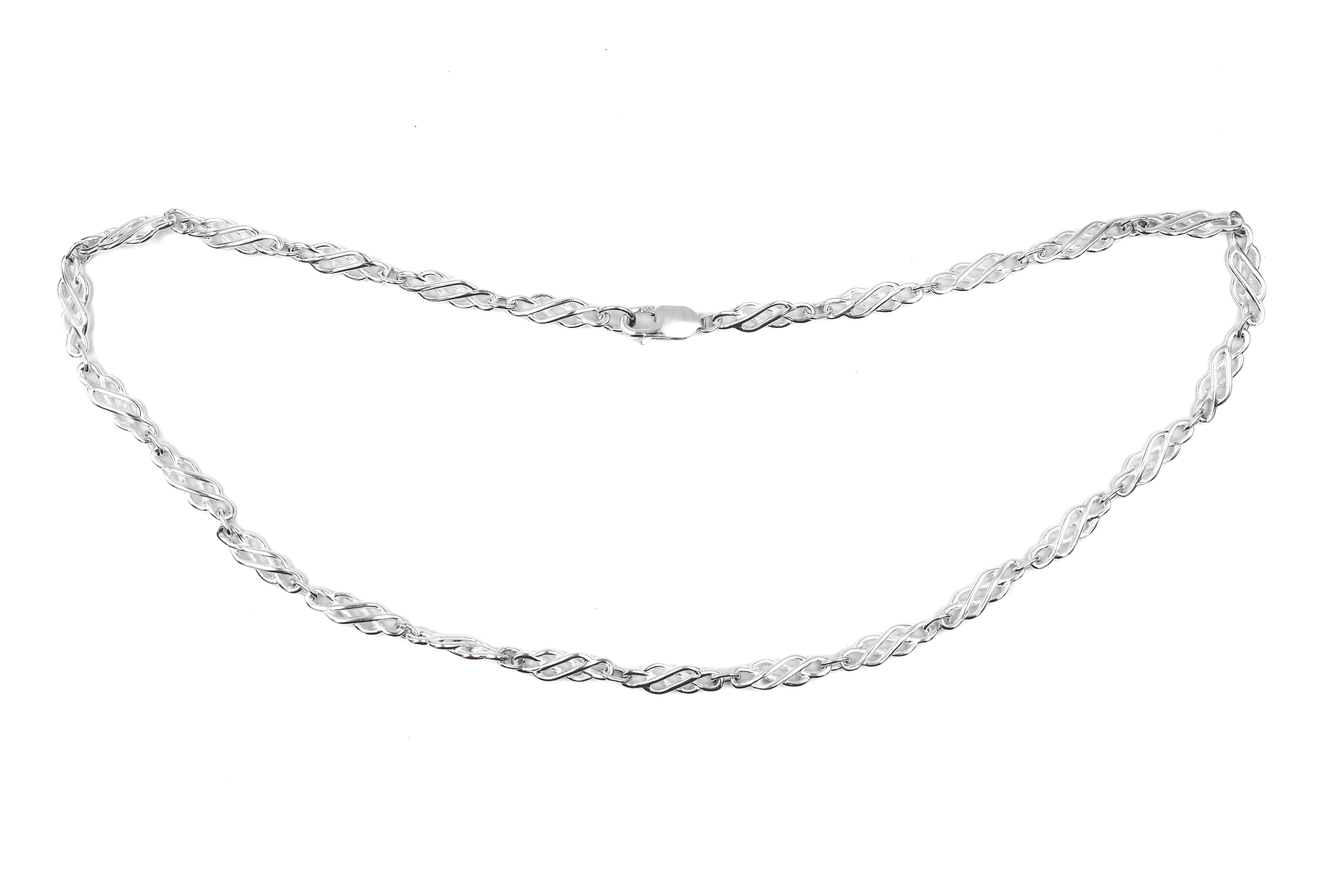 Womens Gorgeous Polished Sterling Silver Celtic Knot Necklace