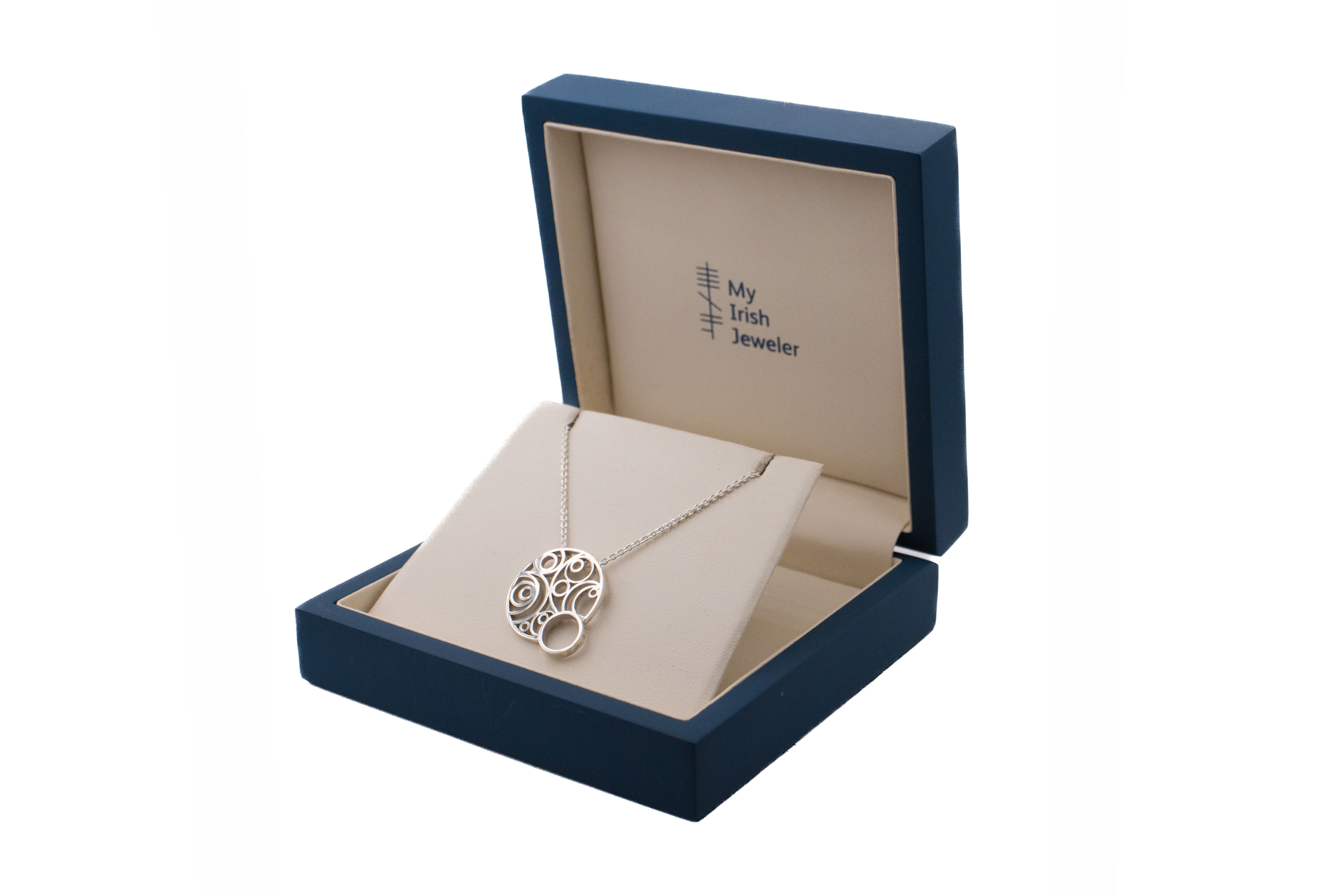 Striking Sterling Silver Folklore & Newgrange Gift Set With a Polished Finish For Women. In Luxury Packaging.