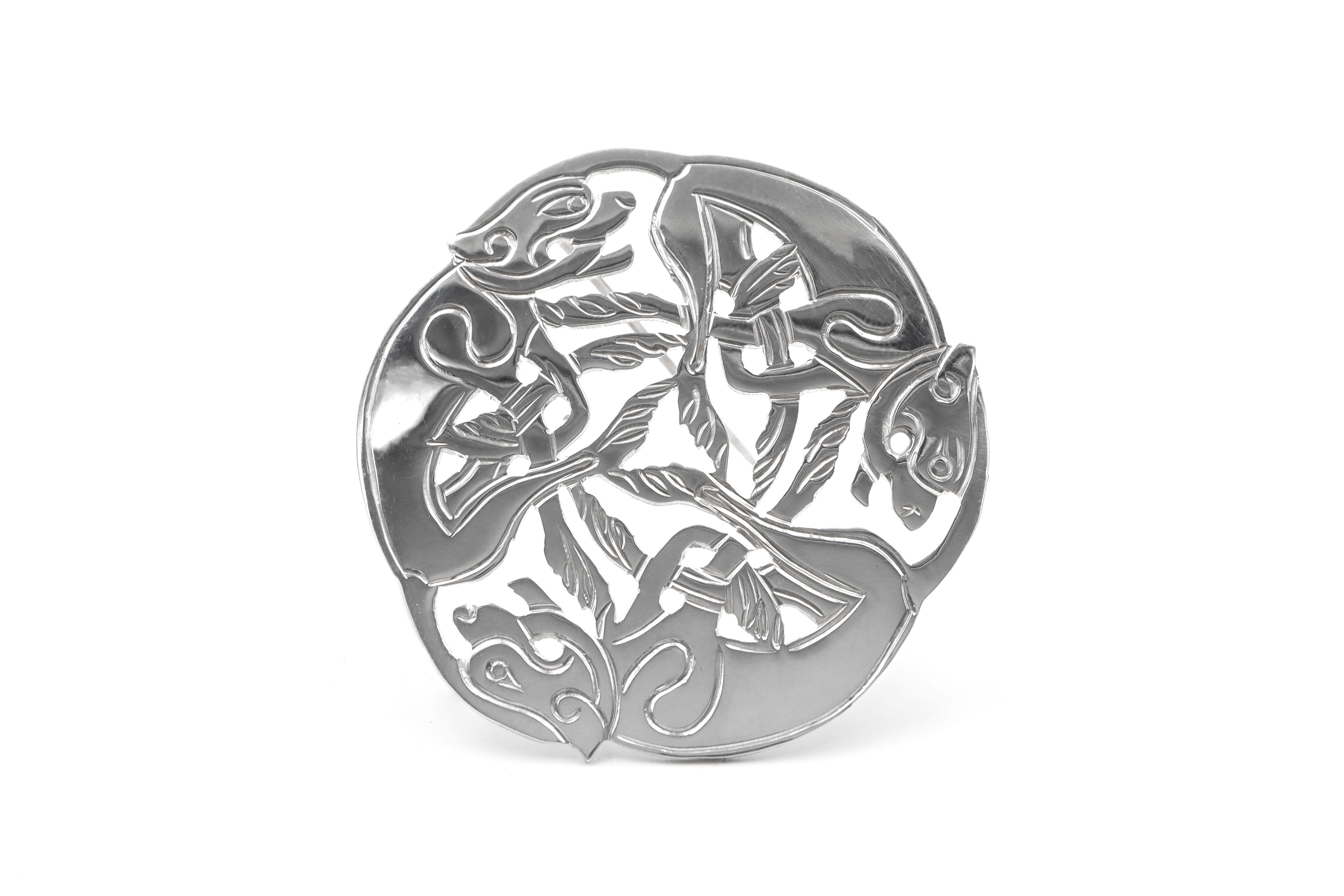 Irish Sterling Silver Folklore Brooch