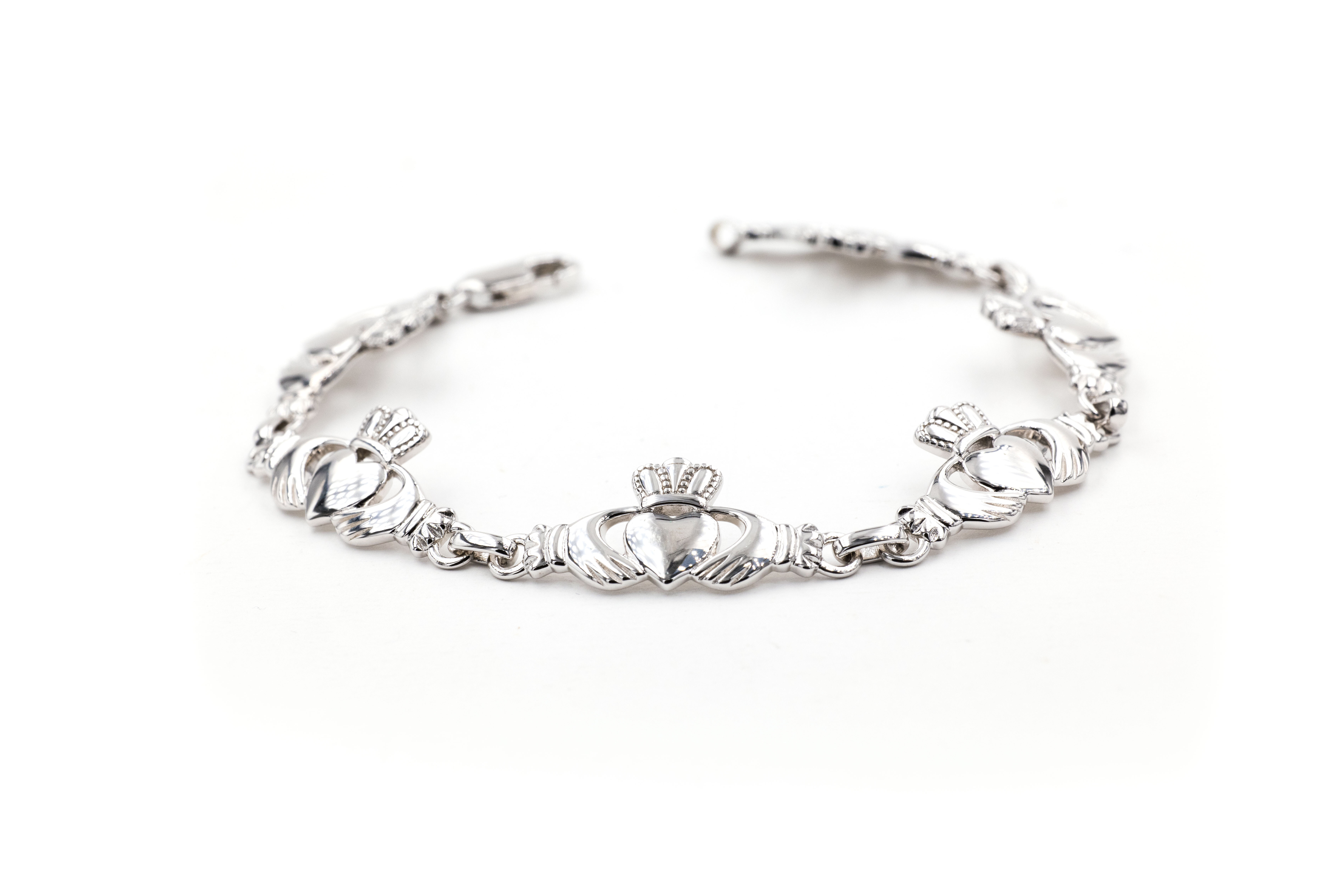 Handmade Heavy Claddagh Bracelet, From Ireland My Irish Jeweler