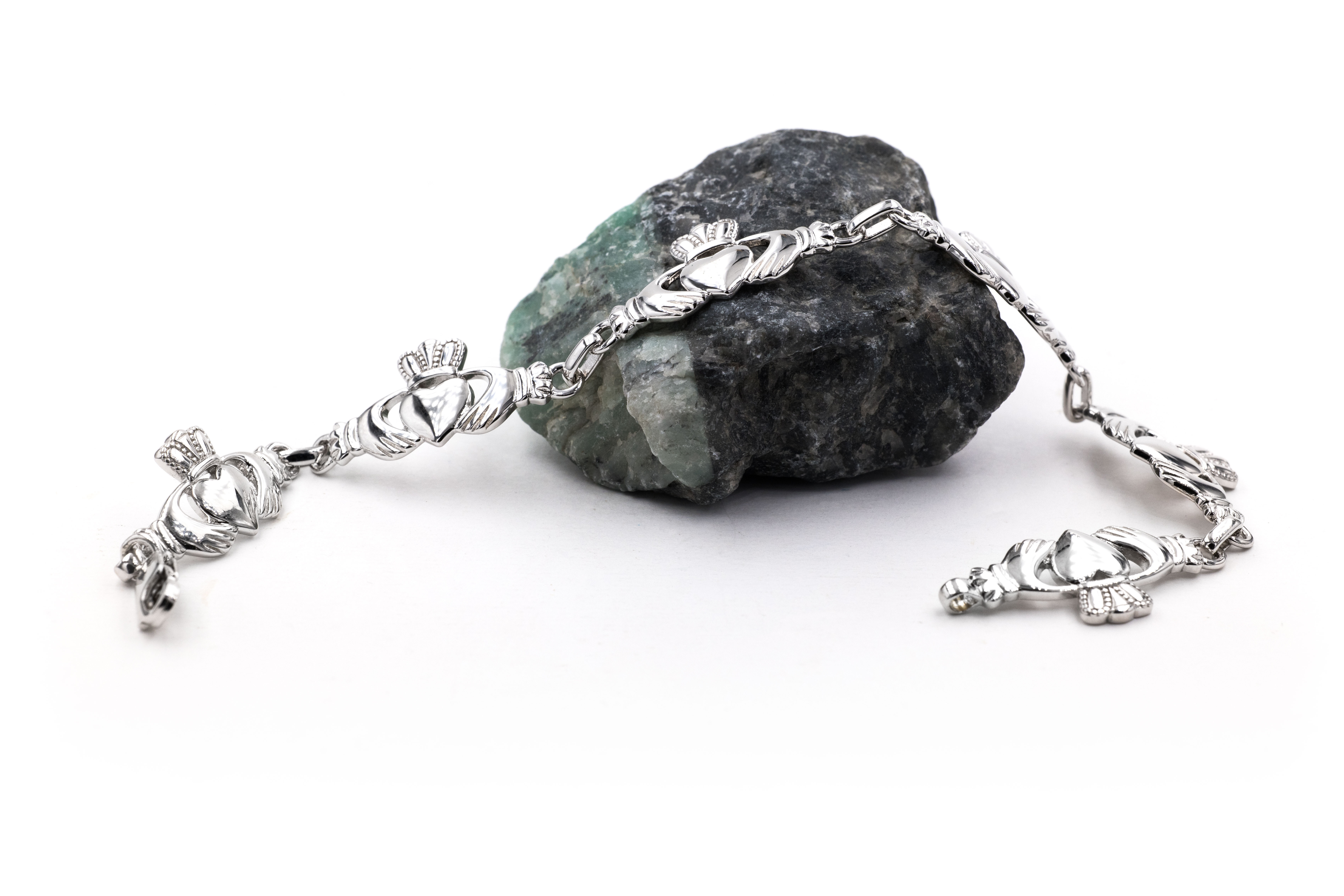 Genuine Sterling Silver Claddagh Bracelet For Women