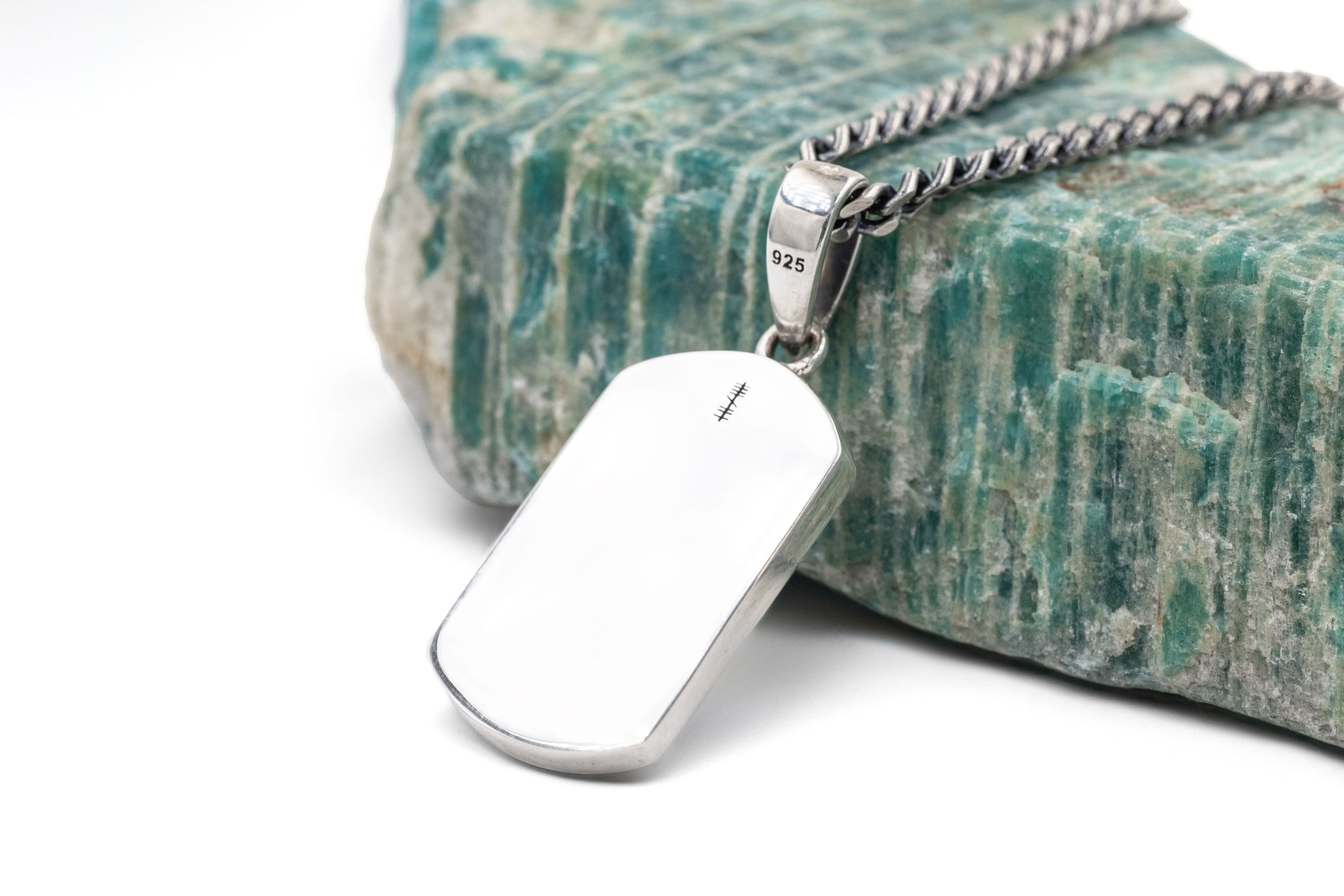 Mens Trinity Knot & Gaelic Necklace in Sterling Silver With a Oxidised Finish