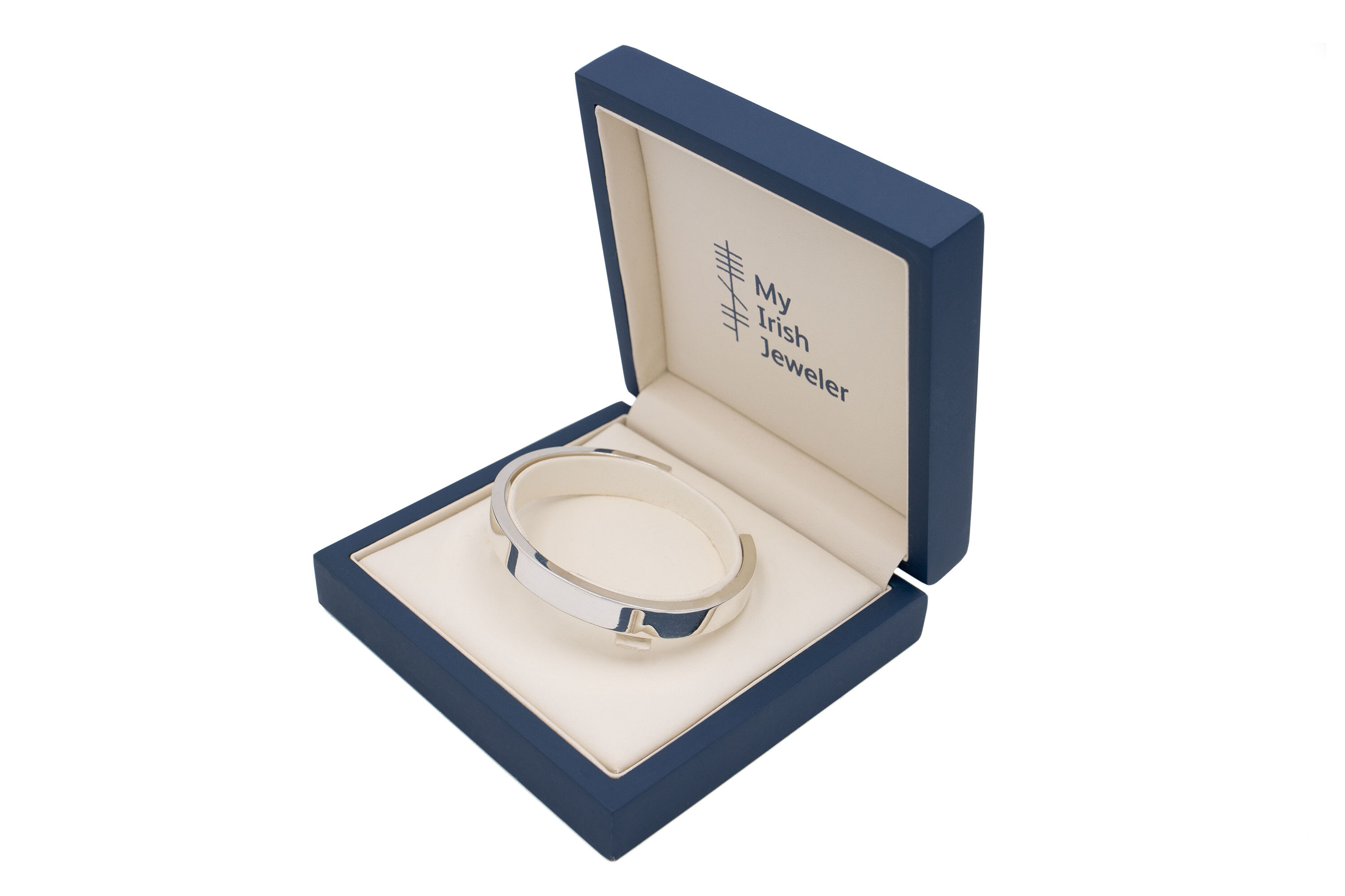 Heavy Sterling Silver Ogham Bracelet For Women. In Luxury Packaging.