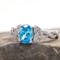 Womens Authentic Sterling Silver March Birthstone 2.0mm Ring - Gallery