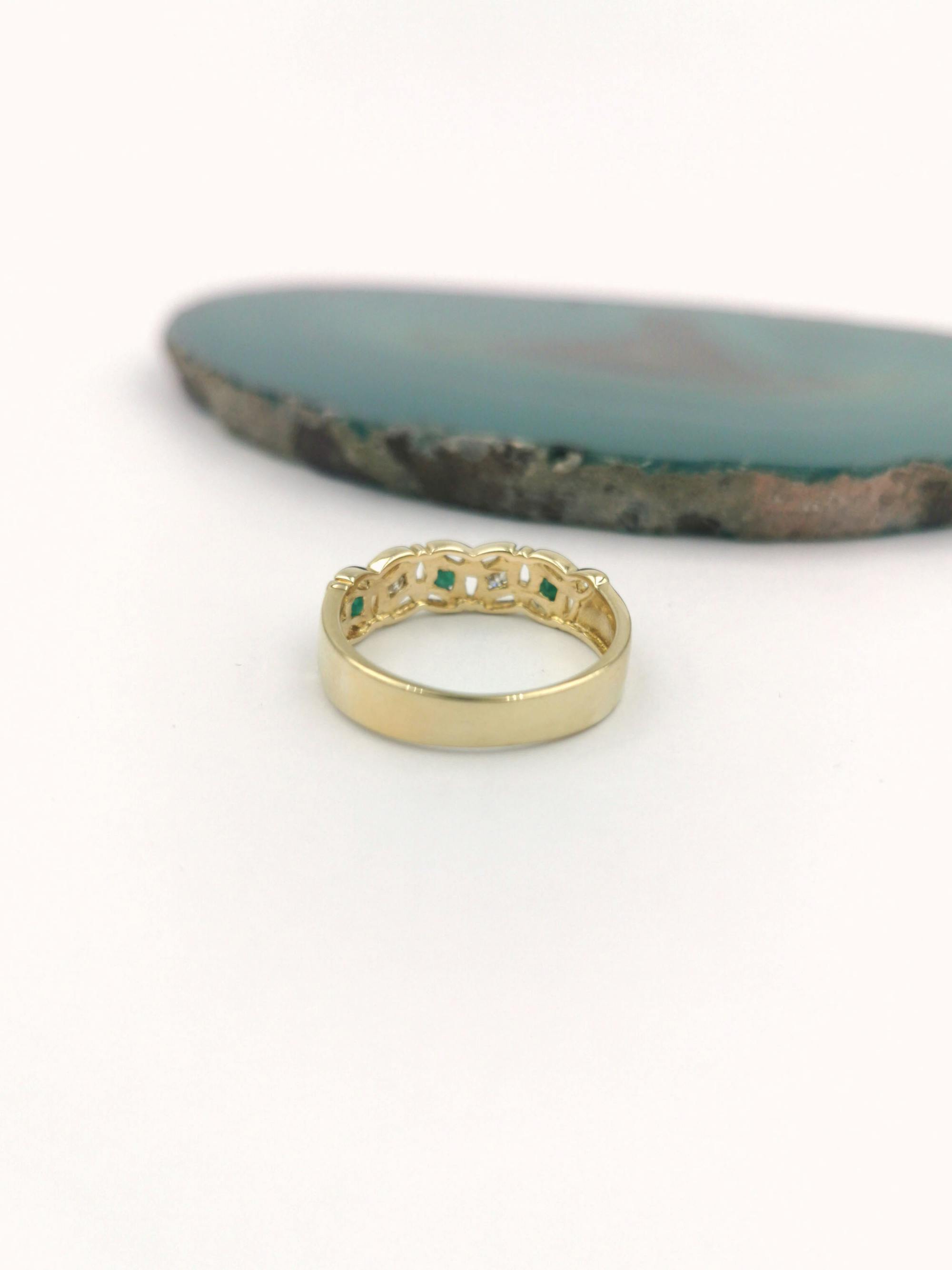14k Trinity Knot Ring with Emeralds and Diamonds,… | My Irish Jeweler