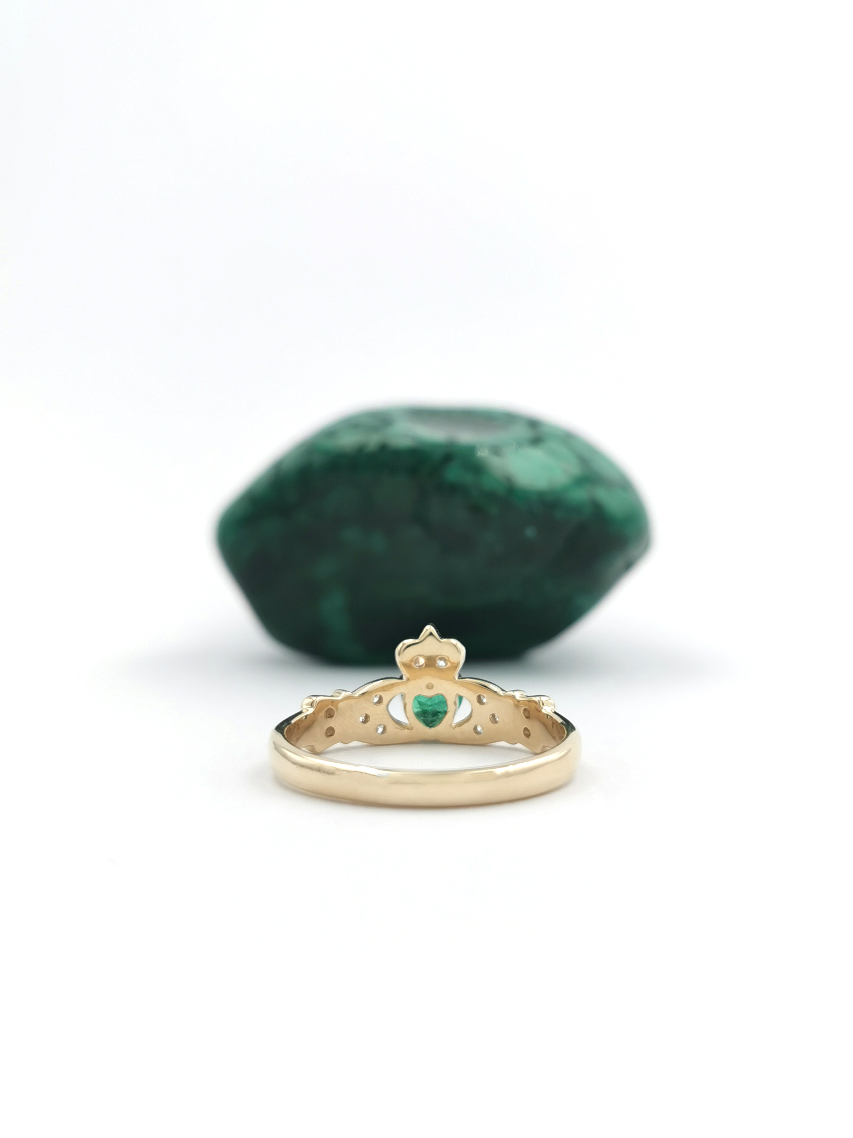 Attractive 14K Yellow Gold Claddagh Ring For Women