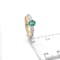Womens Trinity Knot 0.50ct Natural Emerald Engagement Ring in 14K Yellow Gold & White Gold With a Polished Finish - Gallery