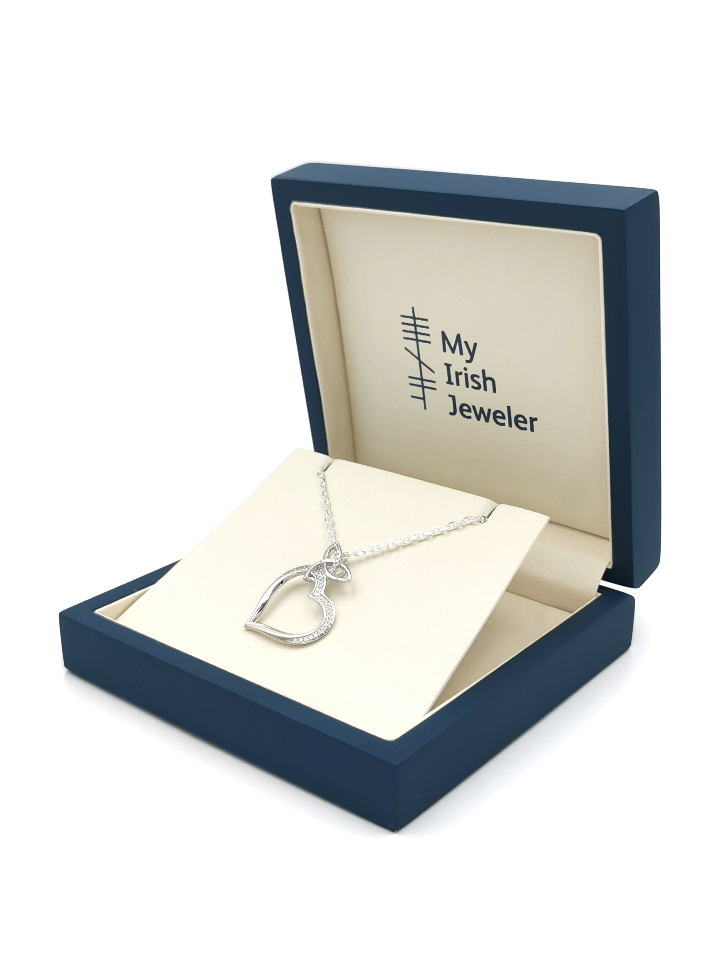 Gorgeous Sterling Silver Trinity Knot Necklace For Women