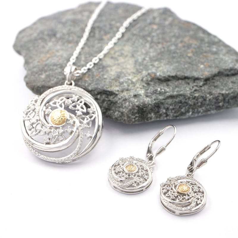 Sterling Silver Trinity Knot Warrior Gift Set
