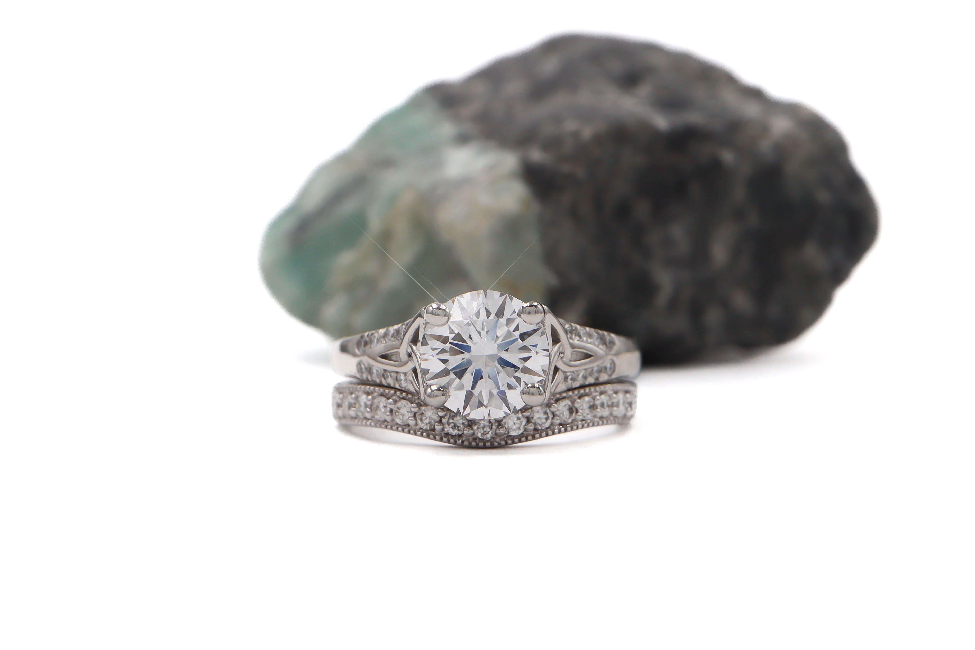 Womens Trinity Knot Ring in 14K White Gold With a Polished Finish
