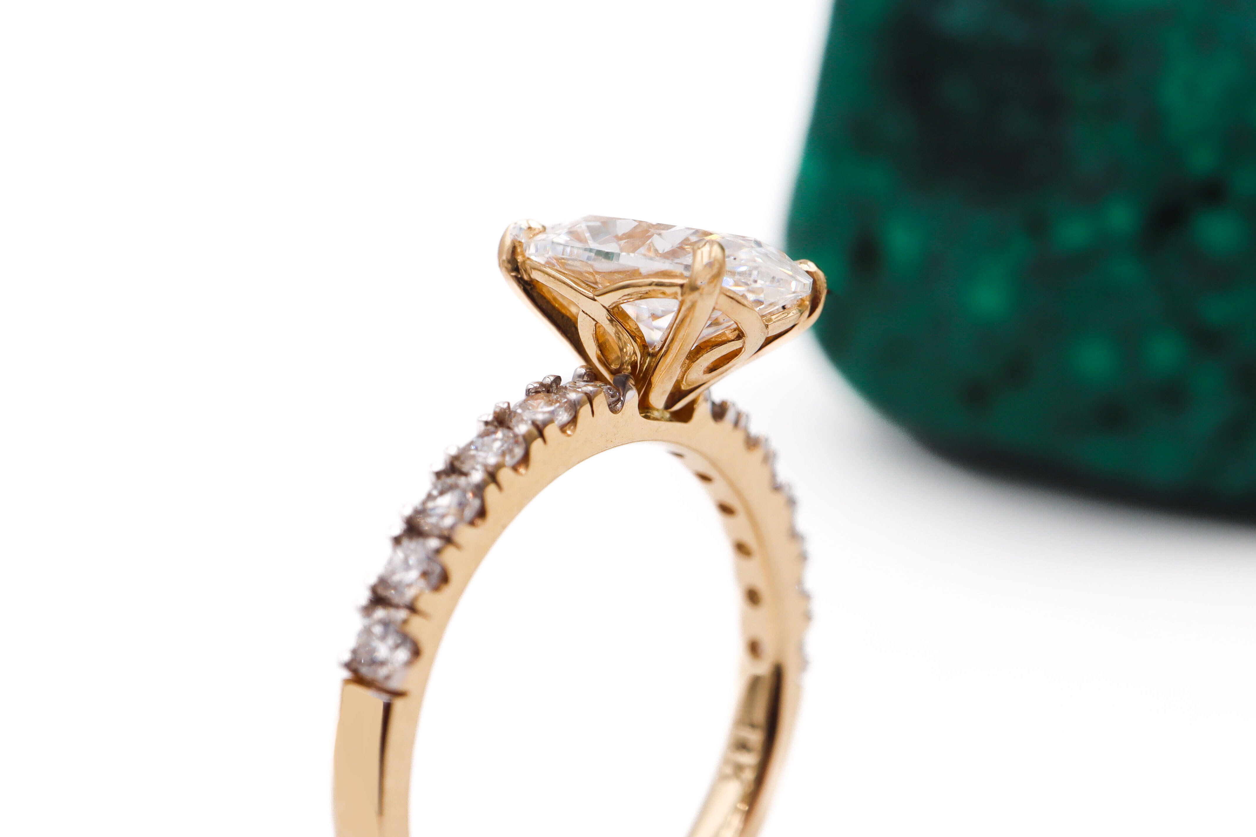 Real Yellow Gold Trinity Knot Engagement Ring With a Polished Finish For Women