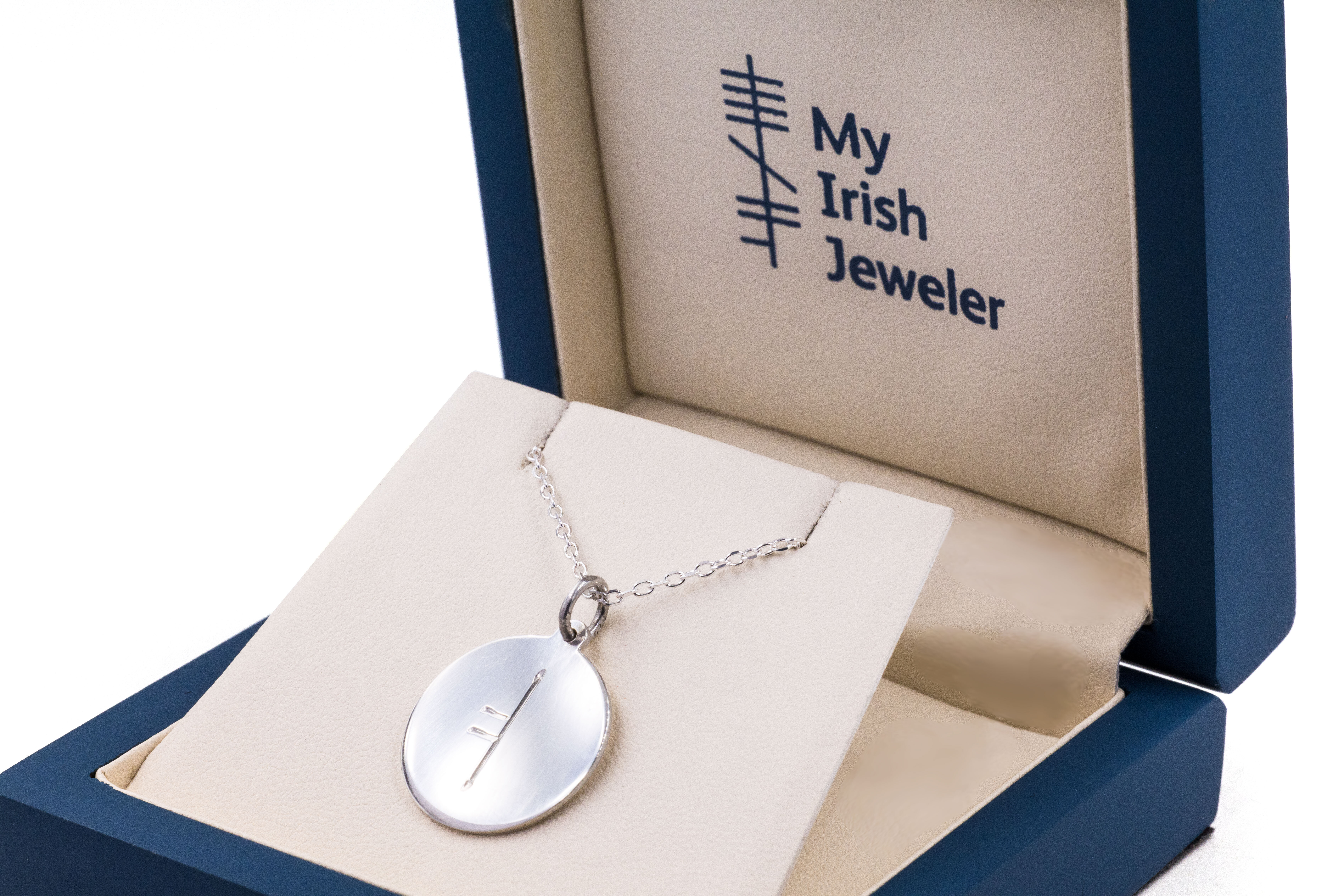 Irish Sterling Silver Ogham Necklace