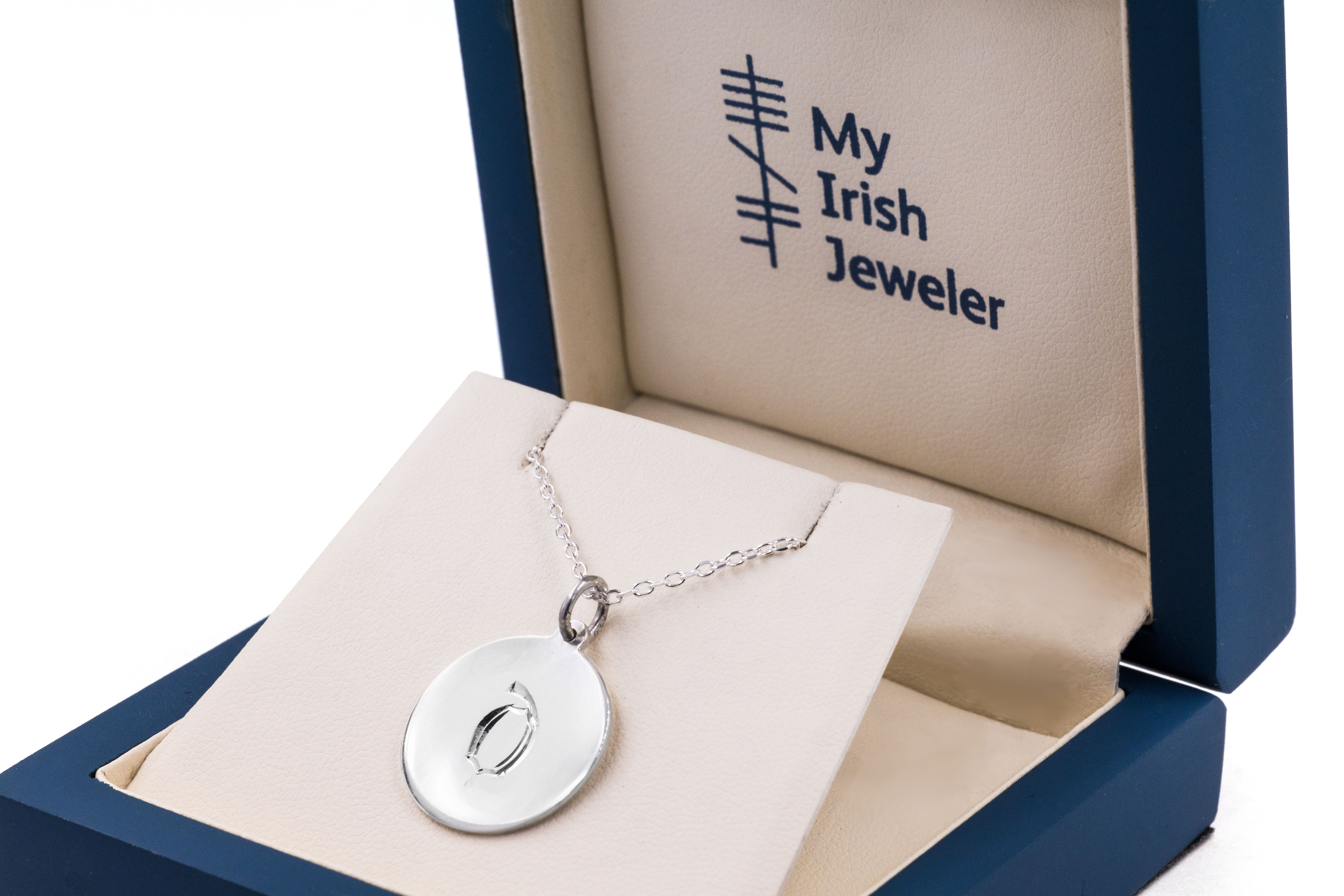 Large Sterling Silver Ogham Necklace