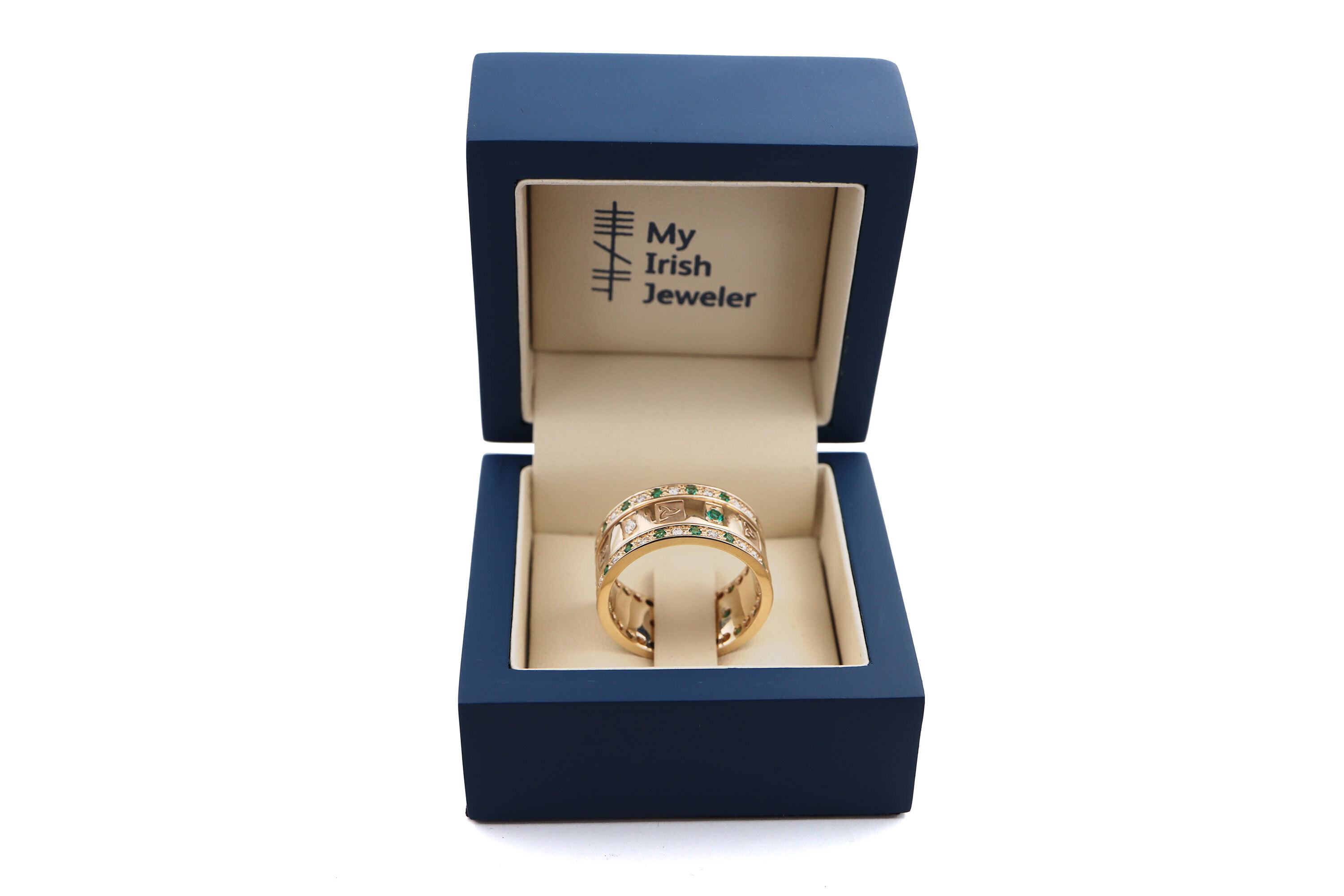 Celtic Knot & Trinity Knot 9.5mm Ring in Yellow Gold