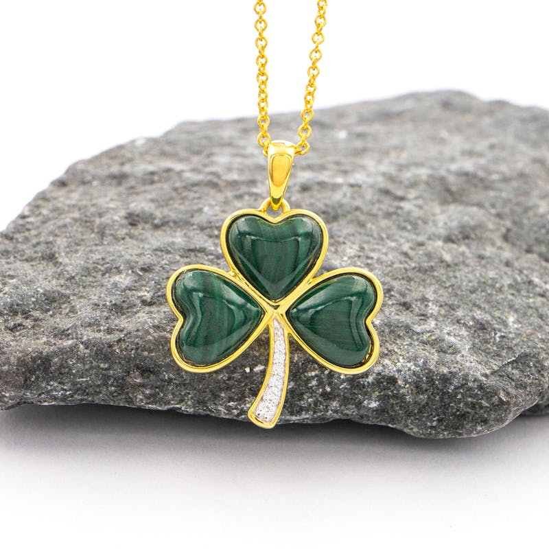 Gold Vermeil Shamrock Pendant, From Ireland | My Irish Jeweler