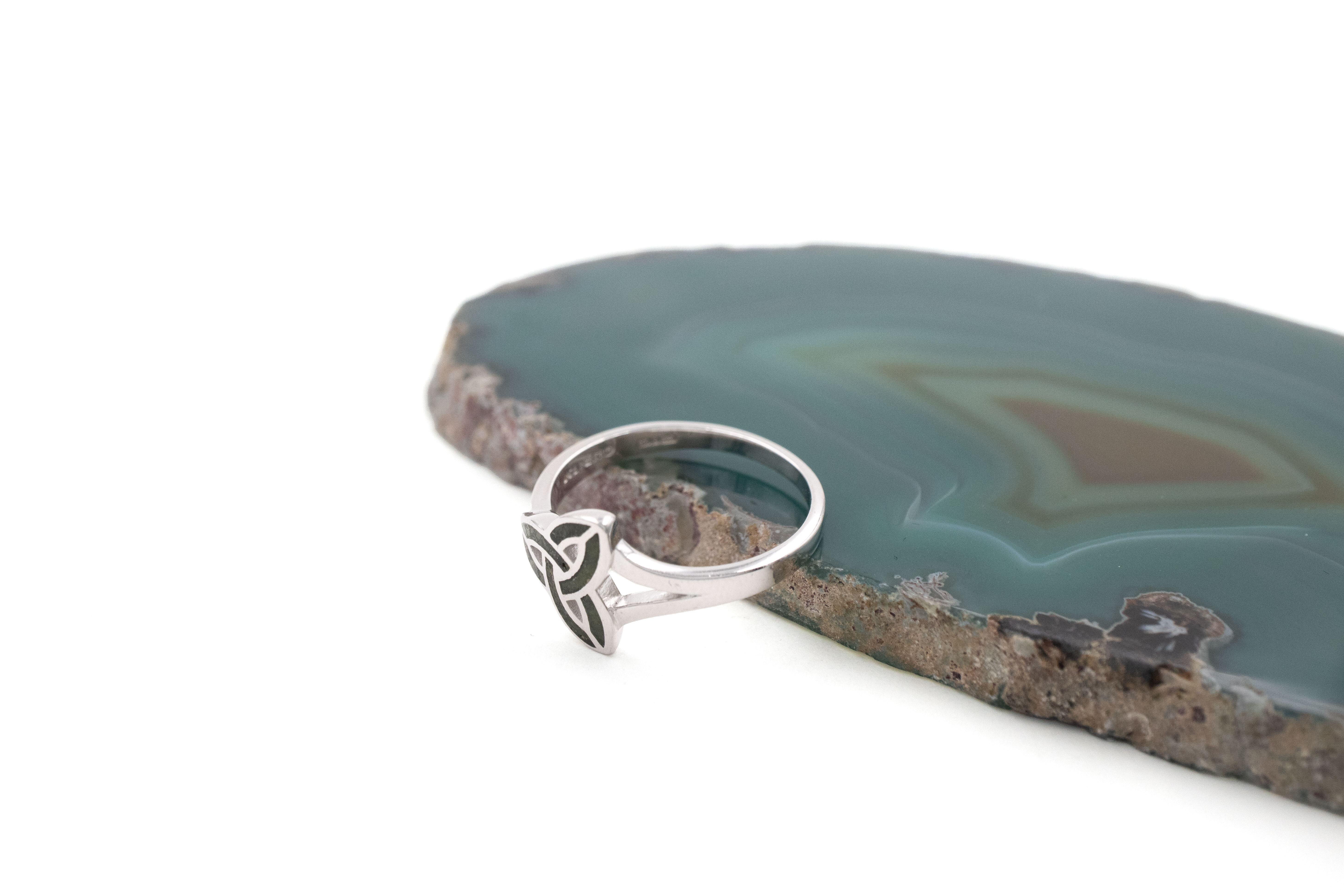 Irish Sterling Silver Trinity Knot Ring For Women