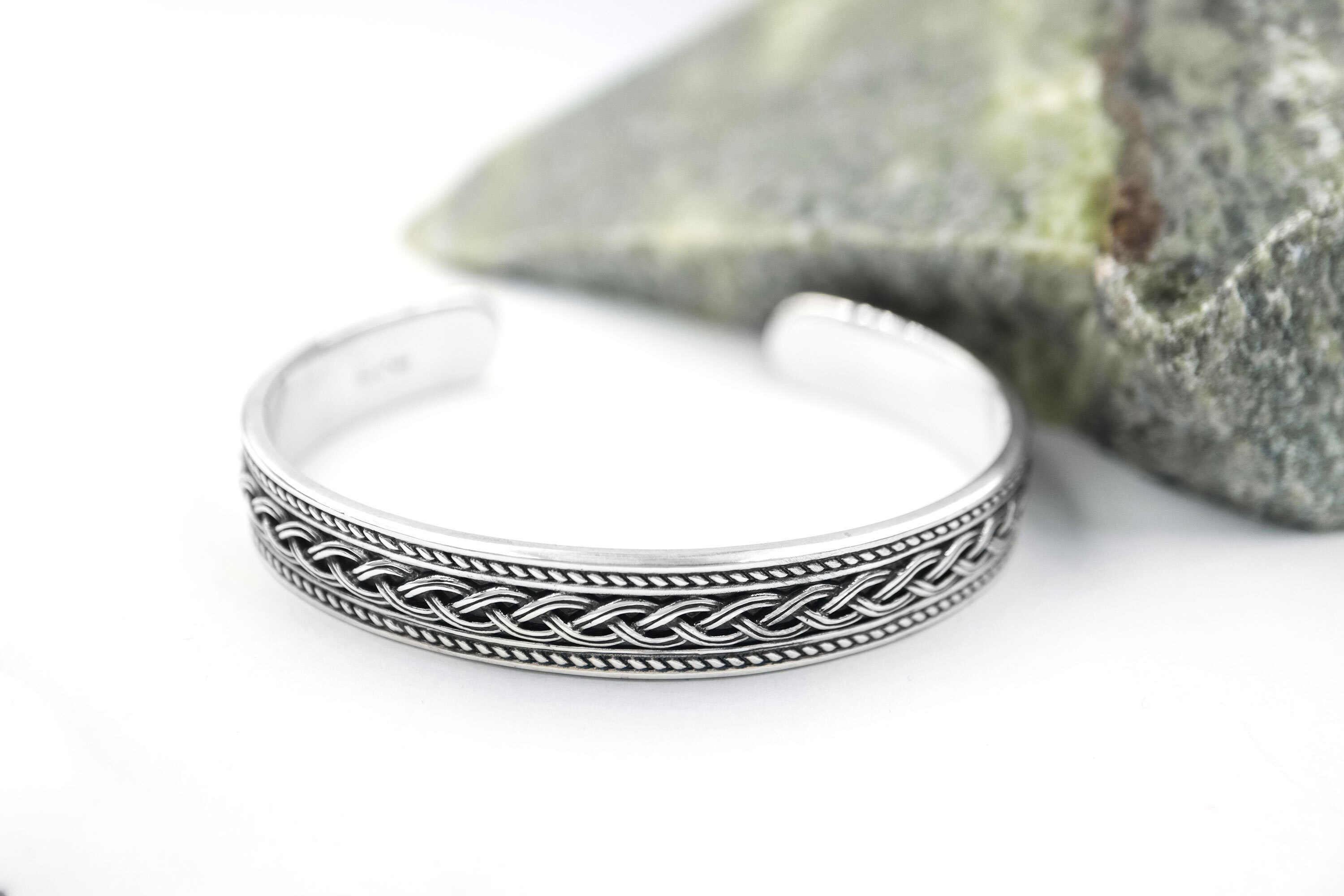 Llife TORQ BRACELET Solid 925 Sterling Silver Open Mens Torque