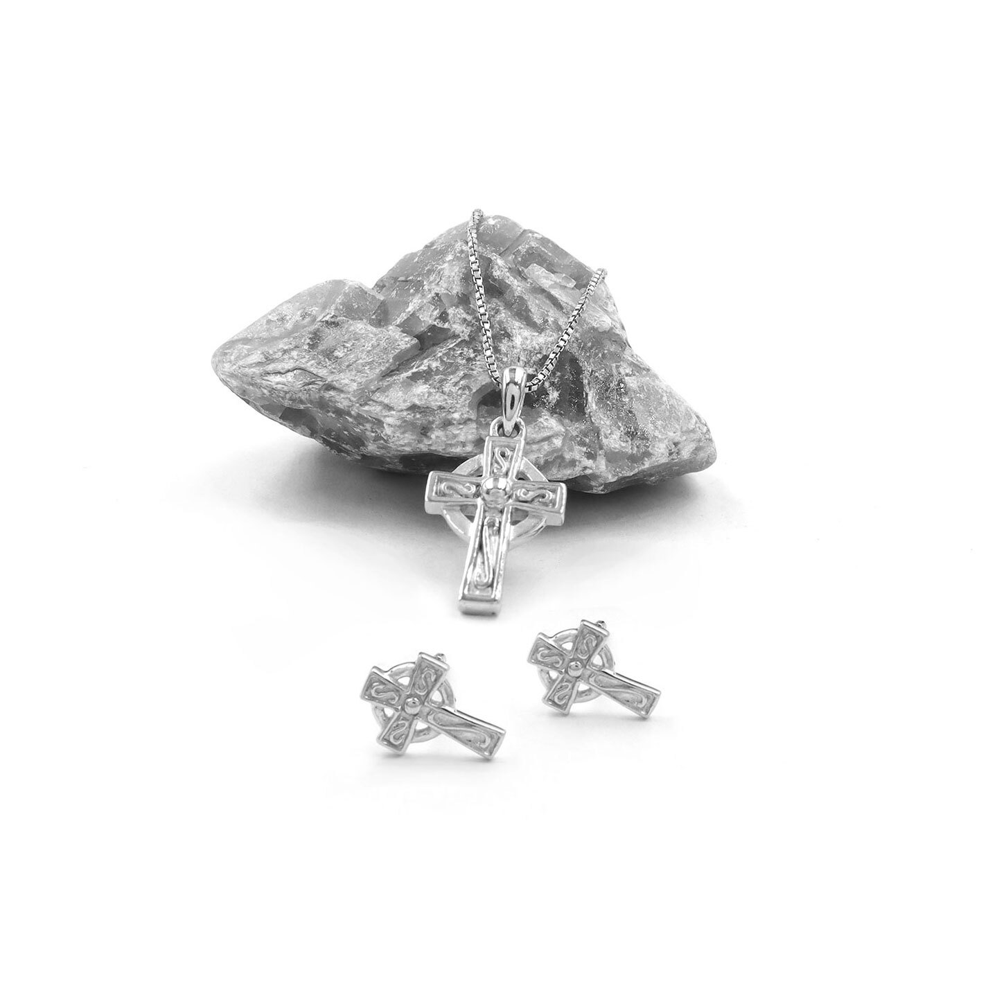 Kids Real Sterling Silver Celtic Cross Necklace