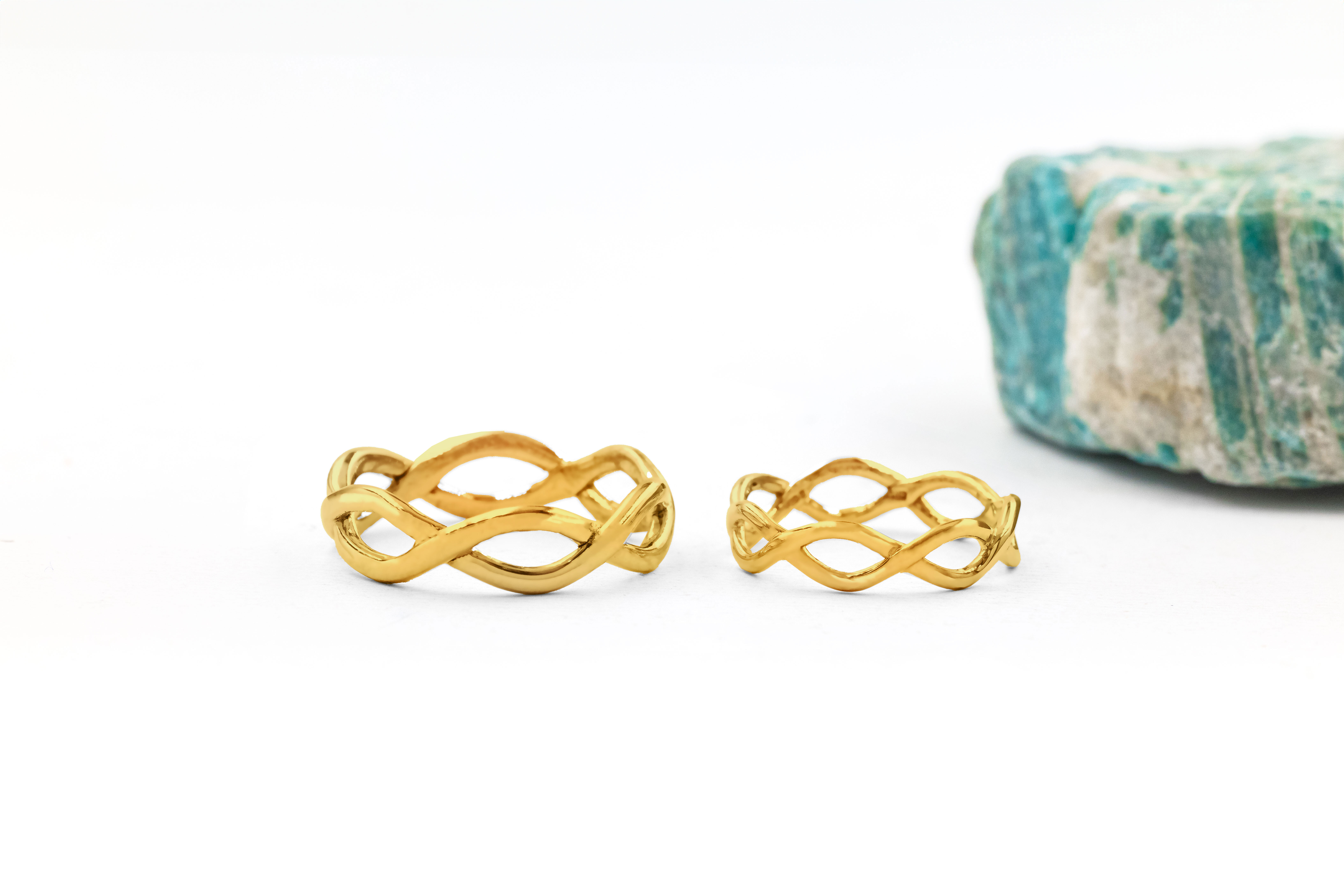 Genuine Yellow Gold Celtic Knot 6.0mm Ring For Men