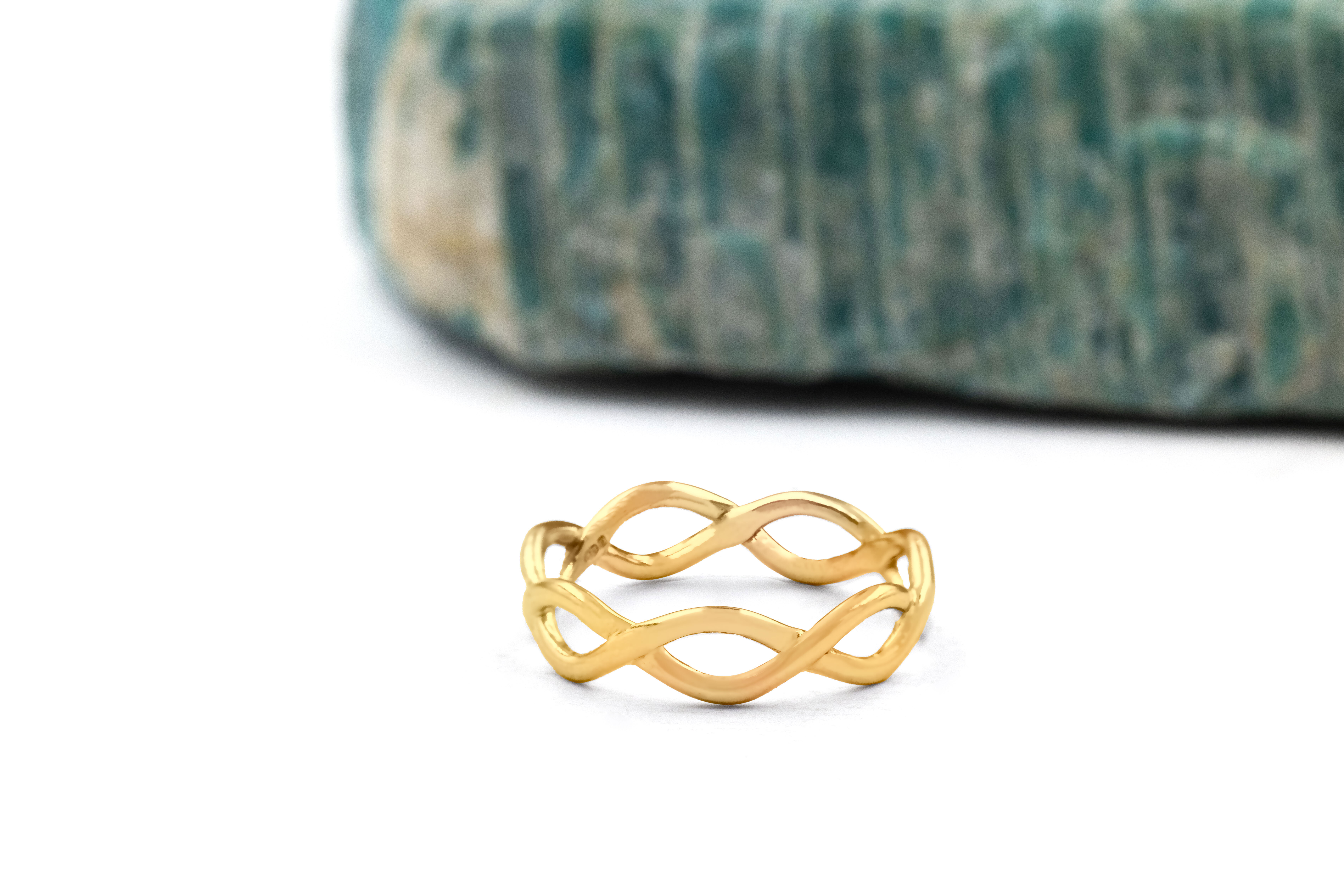 Irish 10K Yellow Gold Celtic Knot 6.0mm Ring For Men