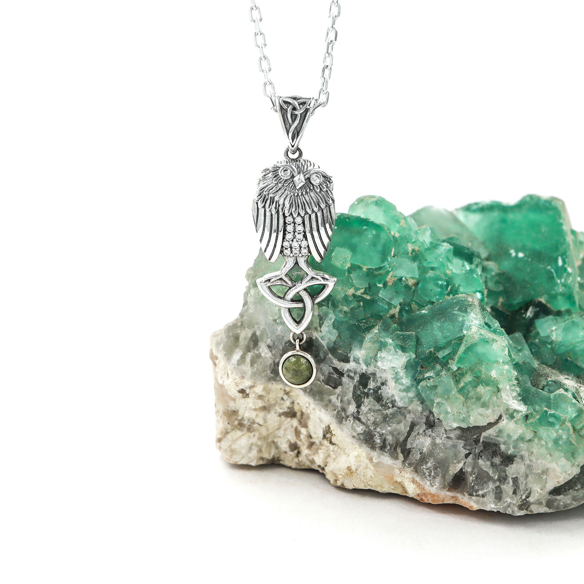 Irish Owl Pendant