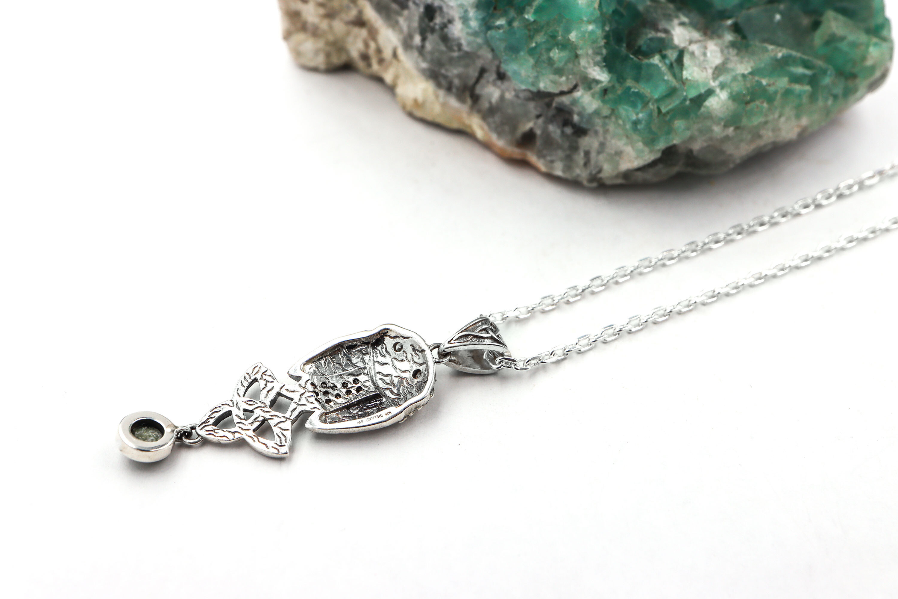 Genuine Sterling Silver Trinity Knot Necklace For Women