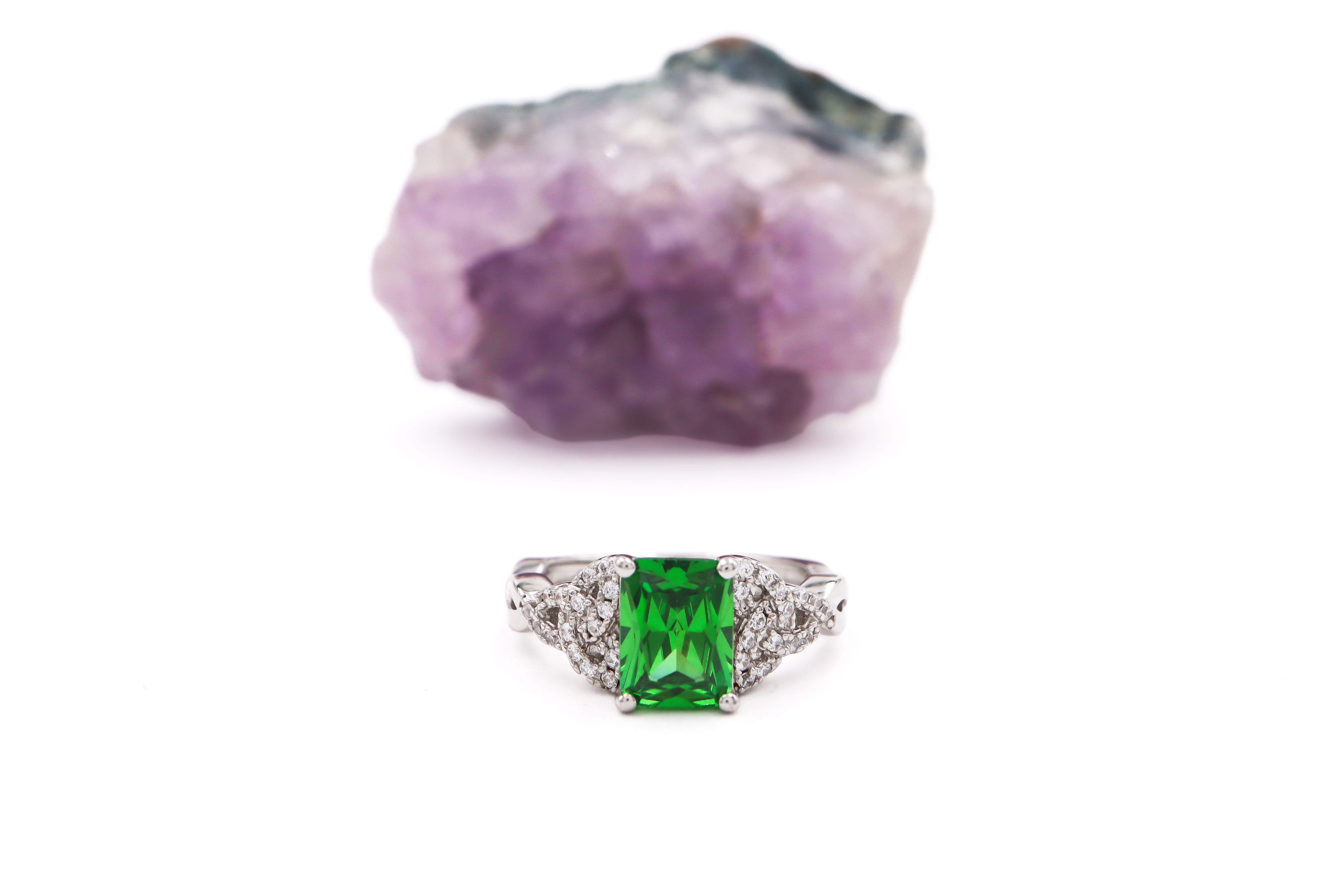 Womens Real Sterling Silver Trinity Knot Ring