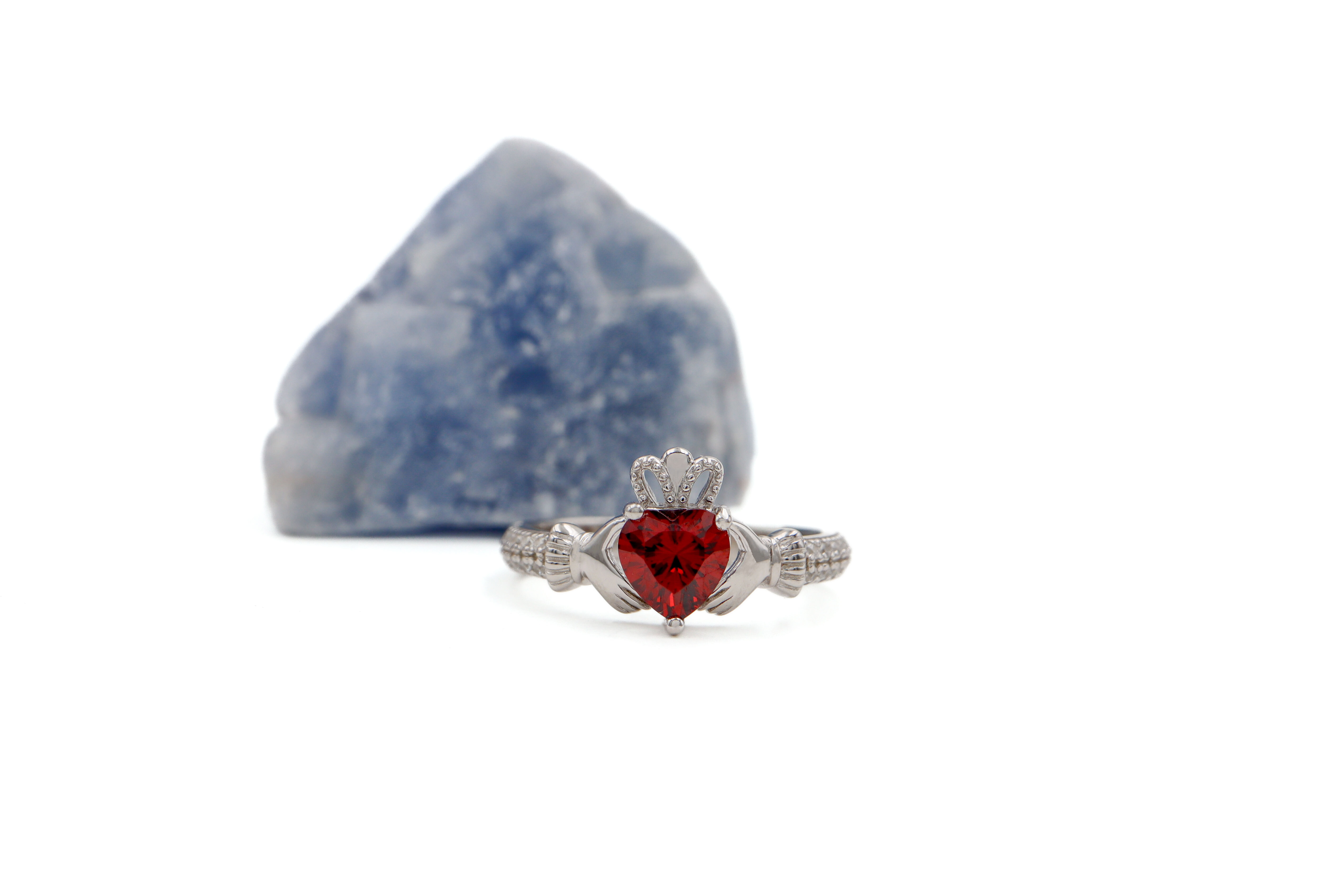 Attractive Sterling Silver January Birthstone Gift Set For Women With a Polished Finish